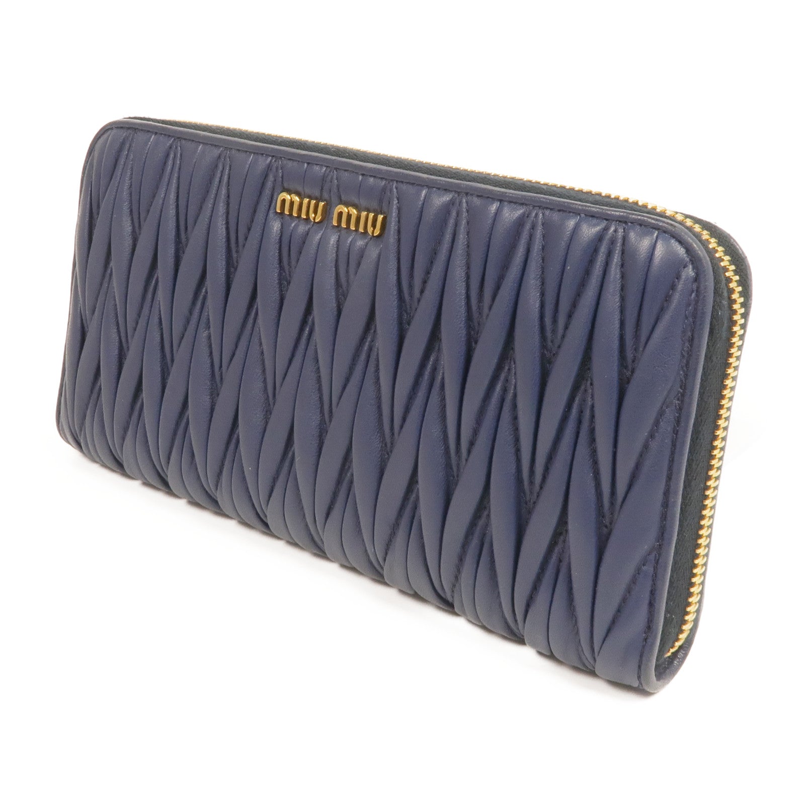 Miu Miu 羊皮皮革Long Wallet金扣長錢包