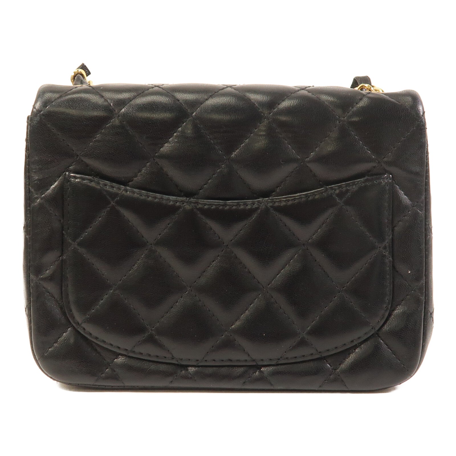 CHANEL 羊皮皮革Mini Classic 17金扣鏈帶肩背袋