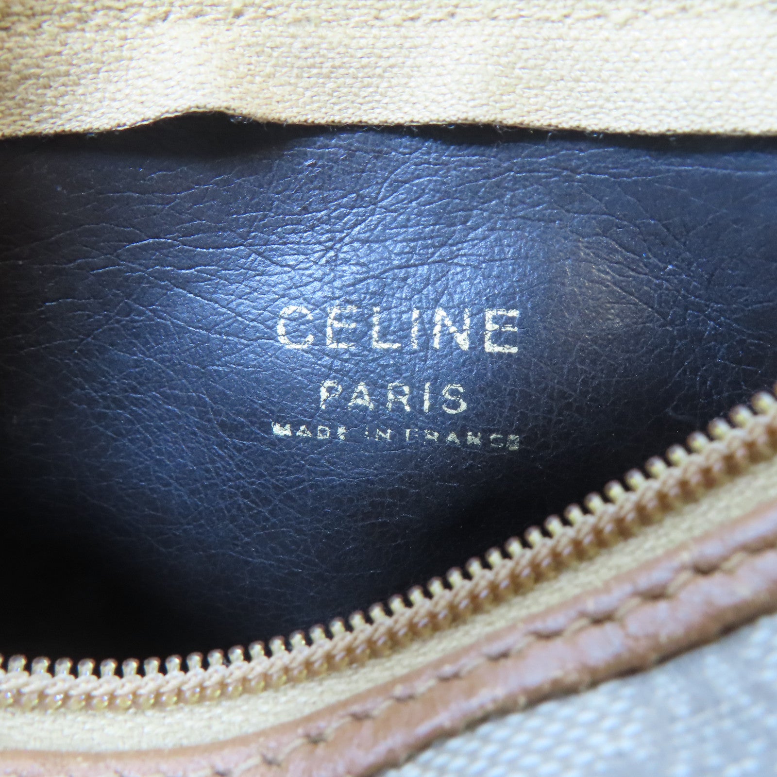 CELINE (PRICE DOWN) GHW Shoulder Crossbody Bag PVC Coated Canvas Brown