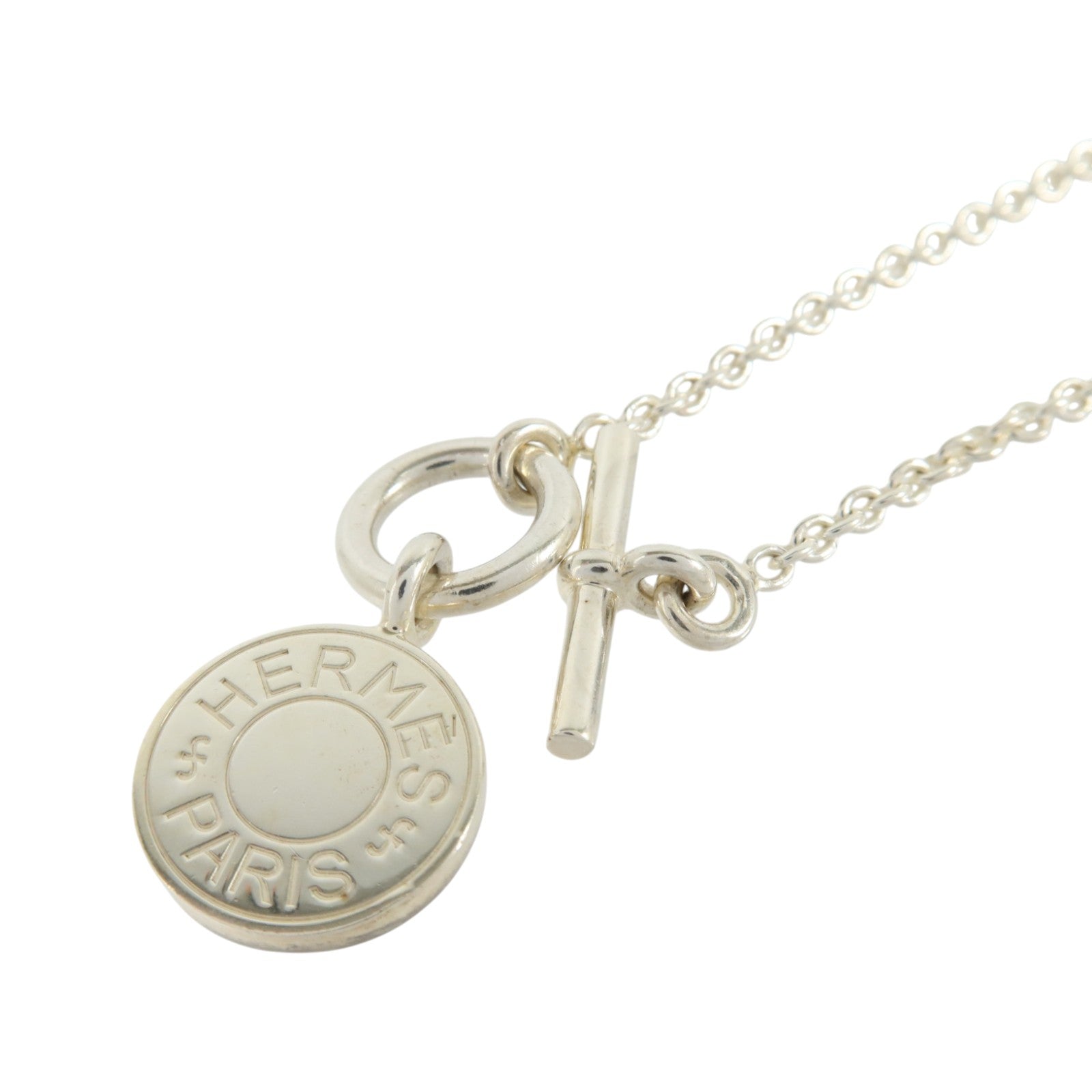 HERMES 952純銀Amulettes Ex-Libris Pendant Necklace項鏈