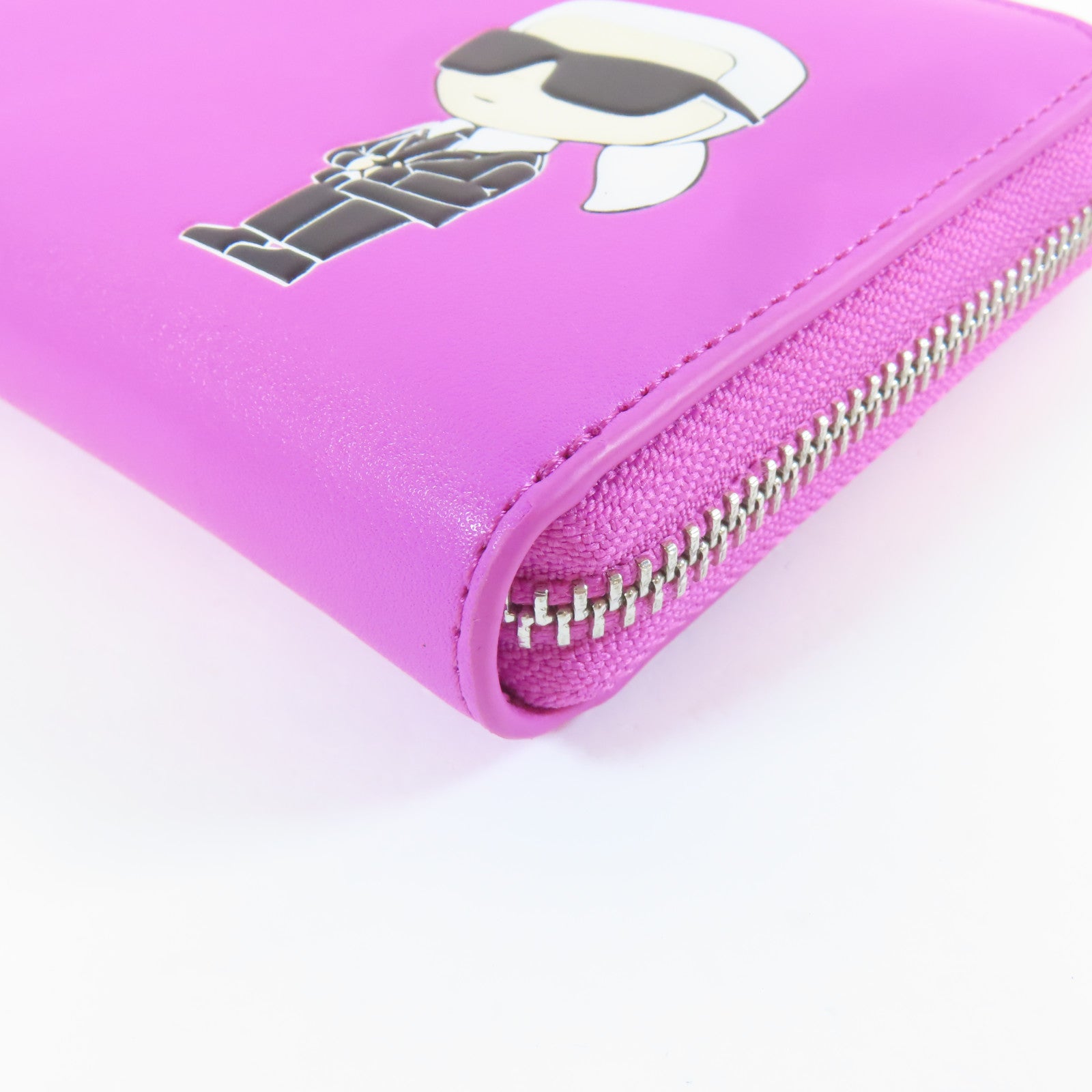 KARL LAGERFELD 皮革Long Wallet銀扣長錢包紫色