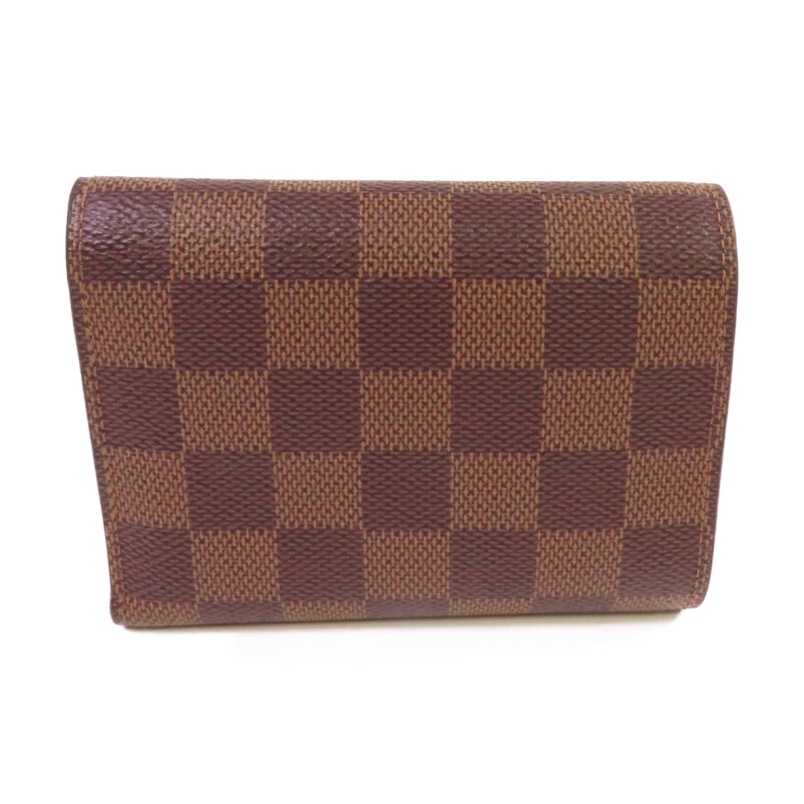 LOUIS VUITTON Damier Ebene Victorine Wallet金扣短錢包啡色/粉紅色