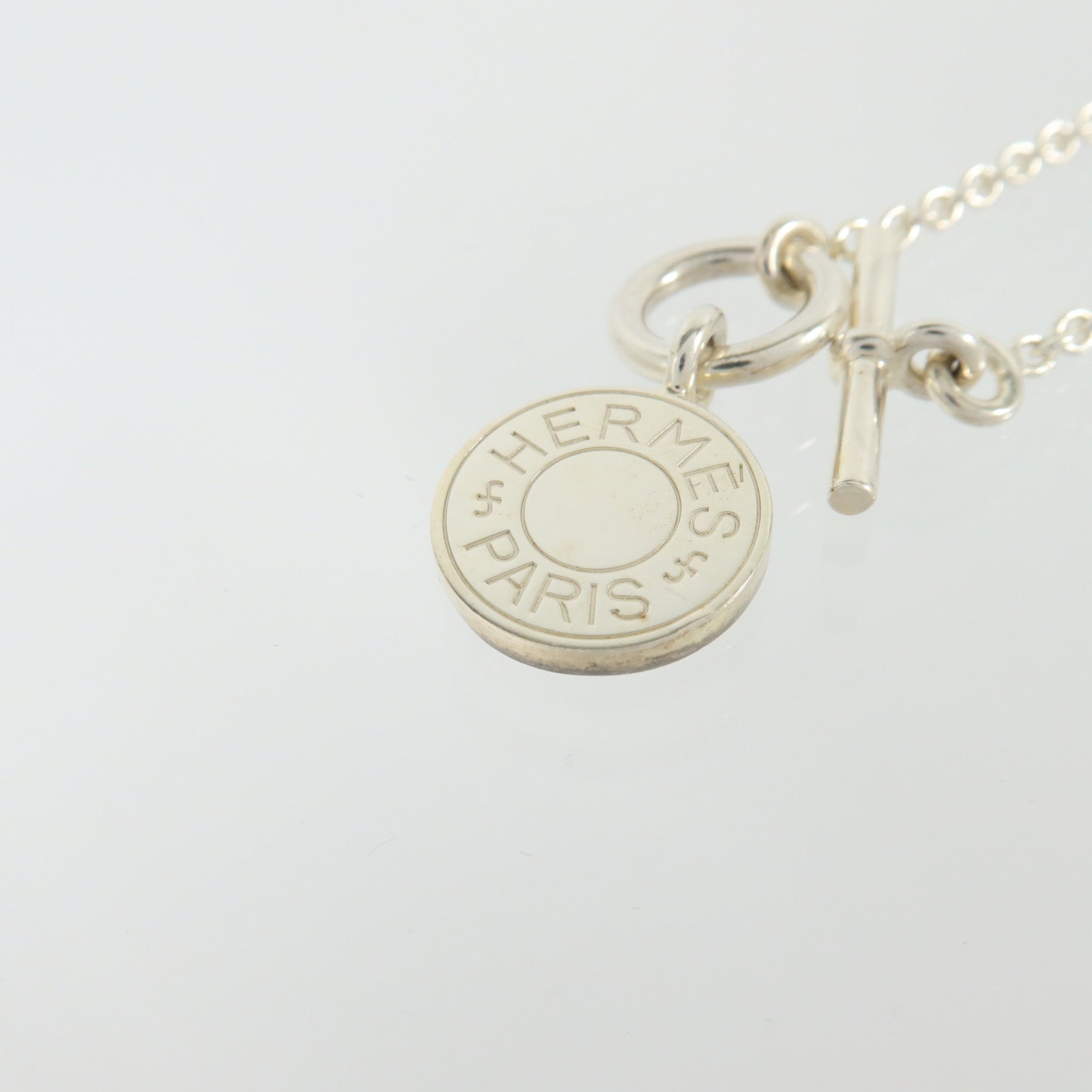 HERMES 952純銀Amulettes Ex-Libris Pendant Necklace項鏈