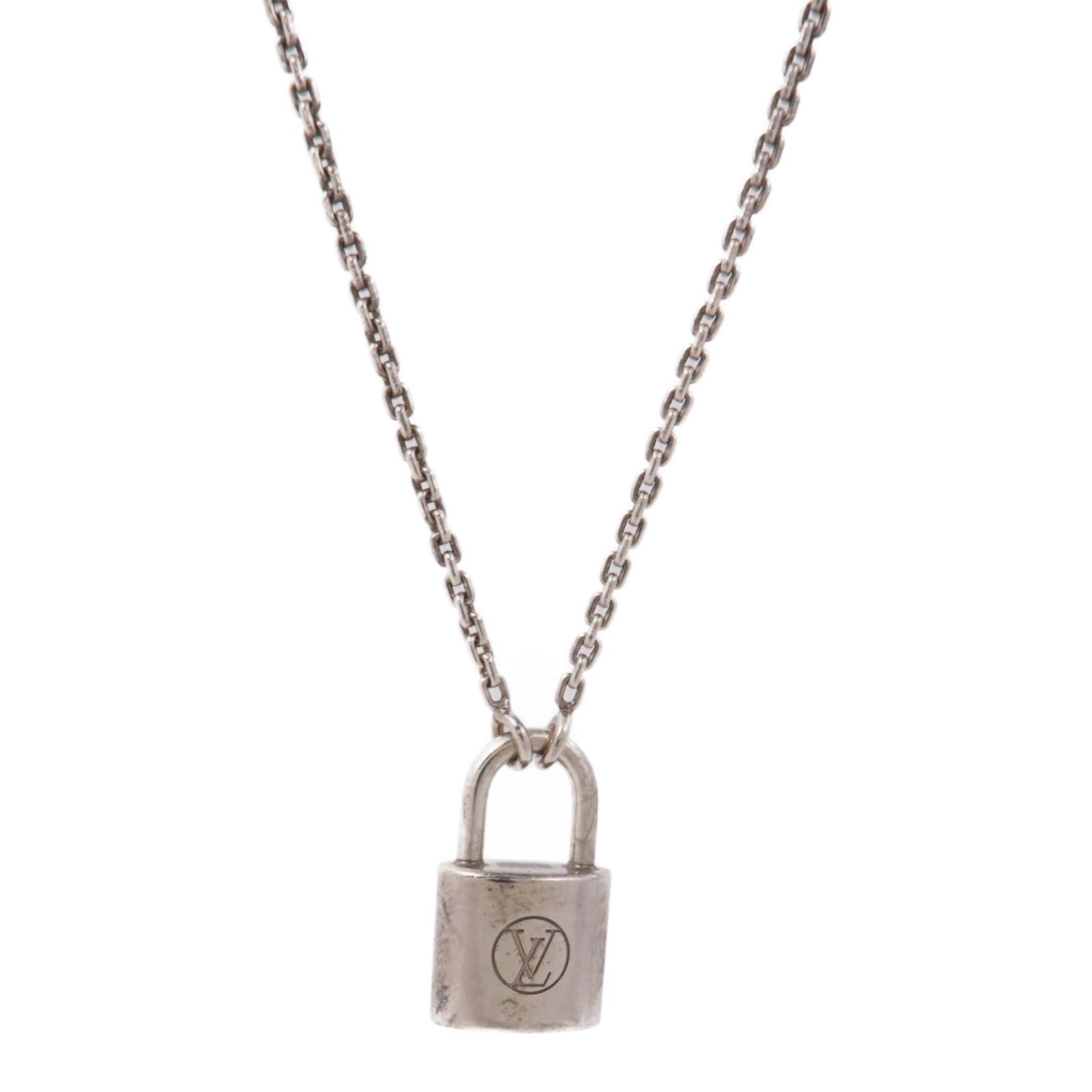 LOUIS VUITTON 925純銀Silver Lockit Pendant項鍊