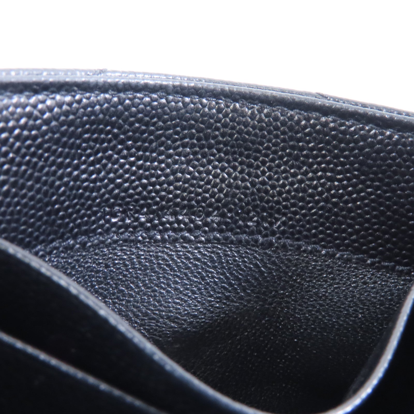 SAINT LAURENT 牛皮皮革Card Case銀扣卡片套黑色