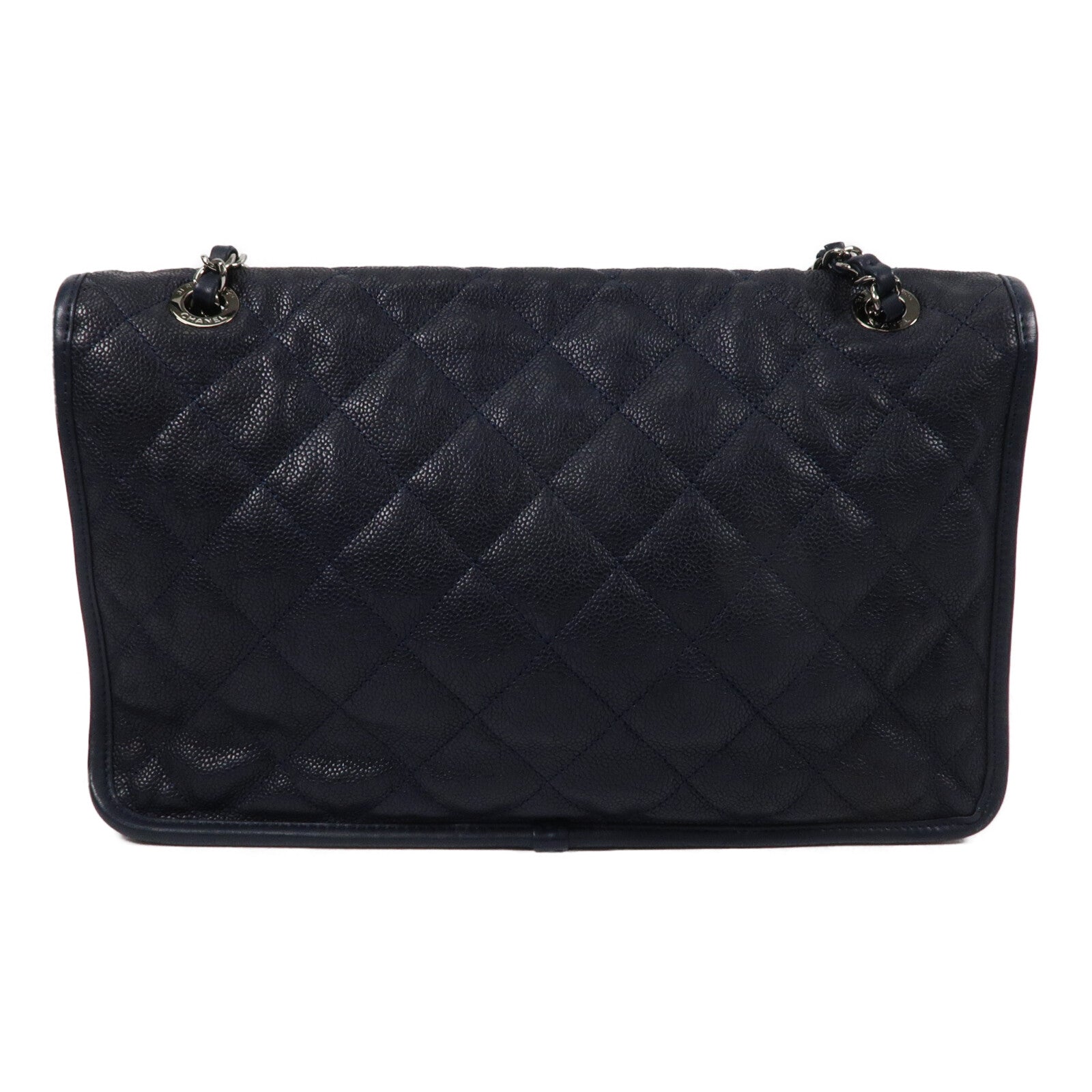 CHANEL 牛皮皮革French Riviera Flap鏈帶肩背袋