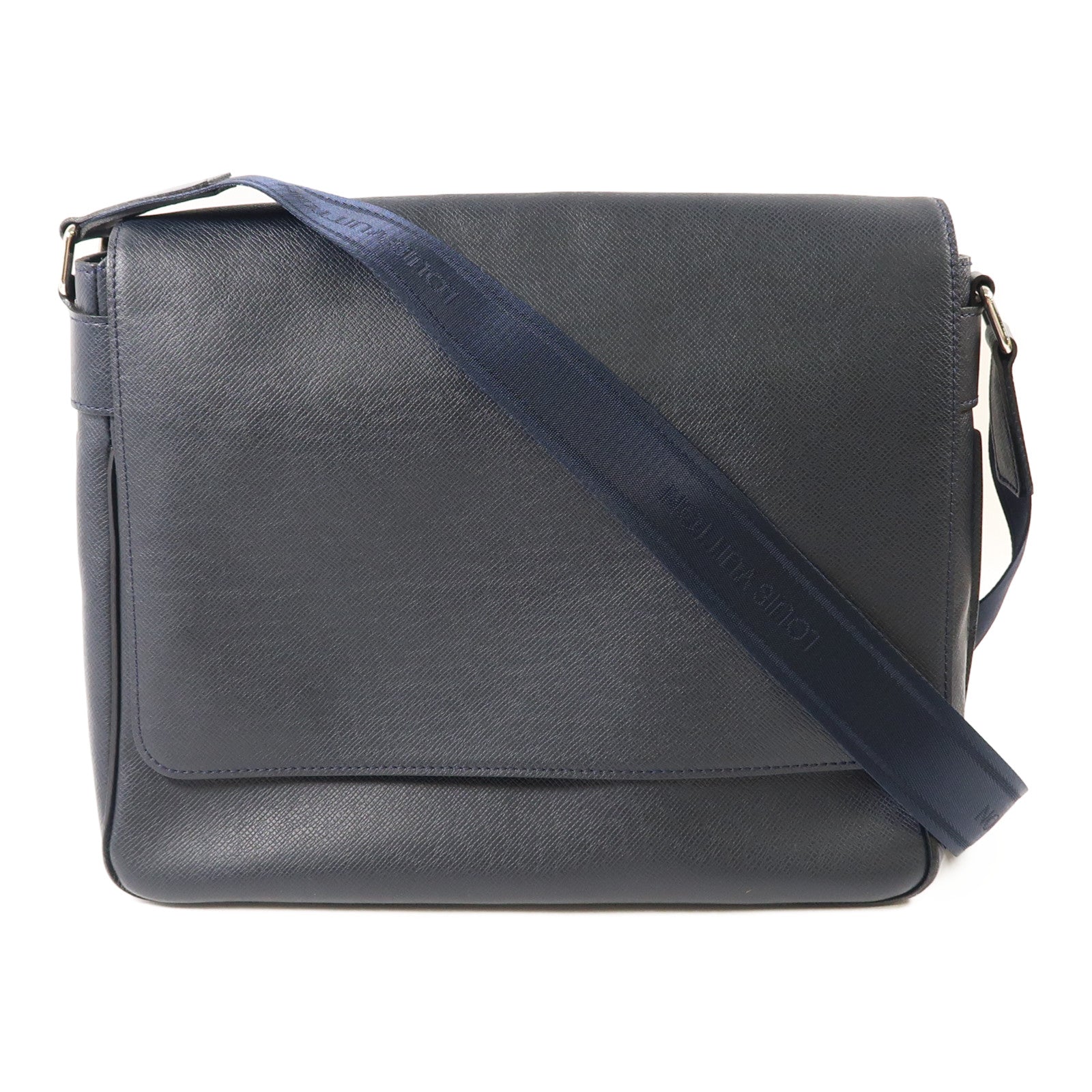 LOUIS VUITTON Taiga Roman MM銀扣肩背袋