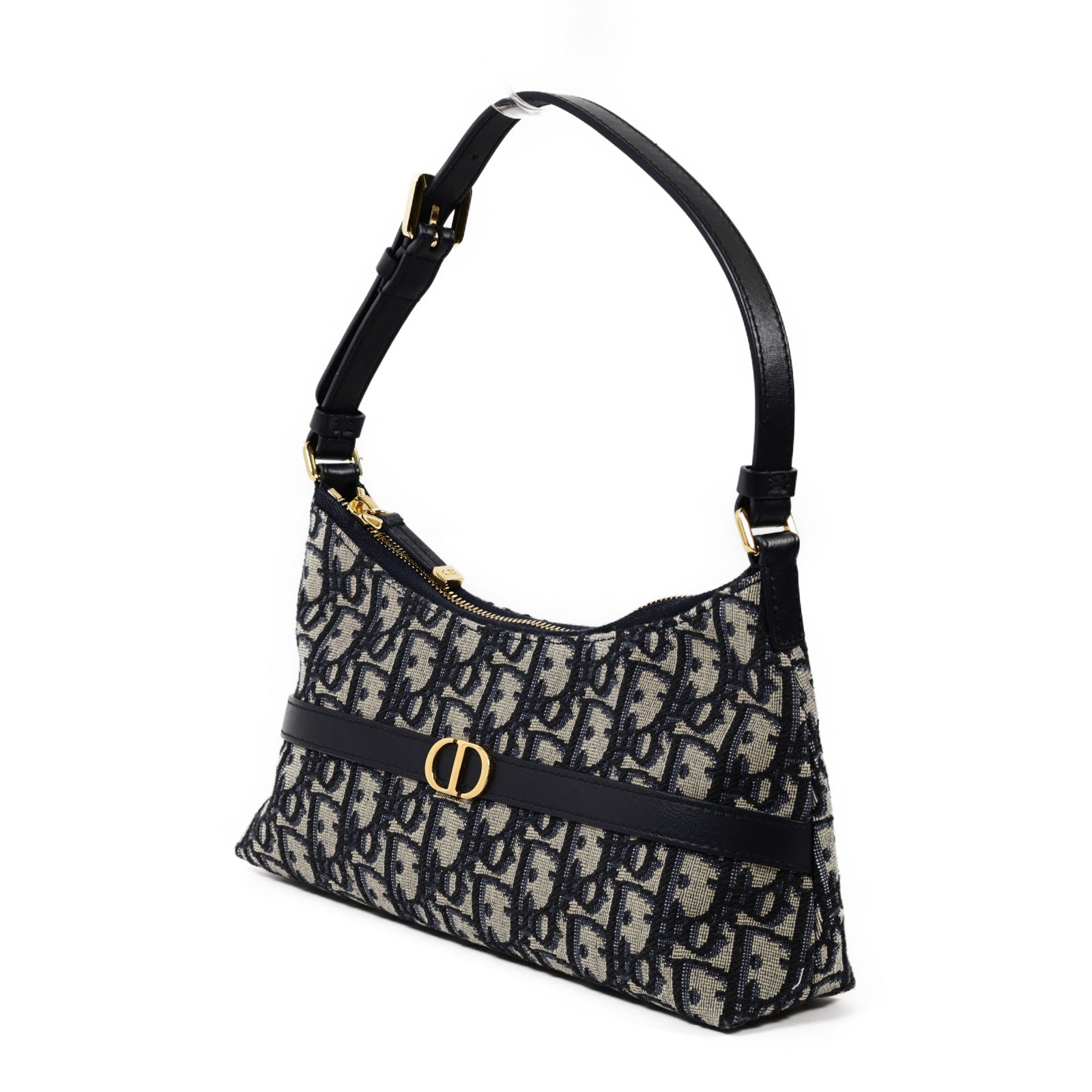 Dior 帆布30 Montaigne Hobo Mini金扣肩背袋