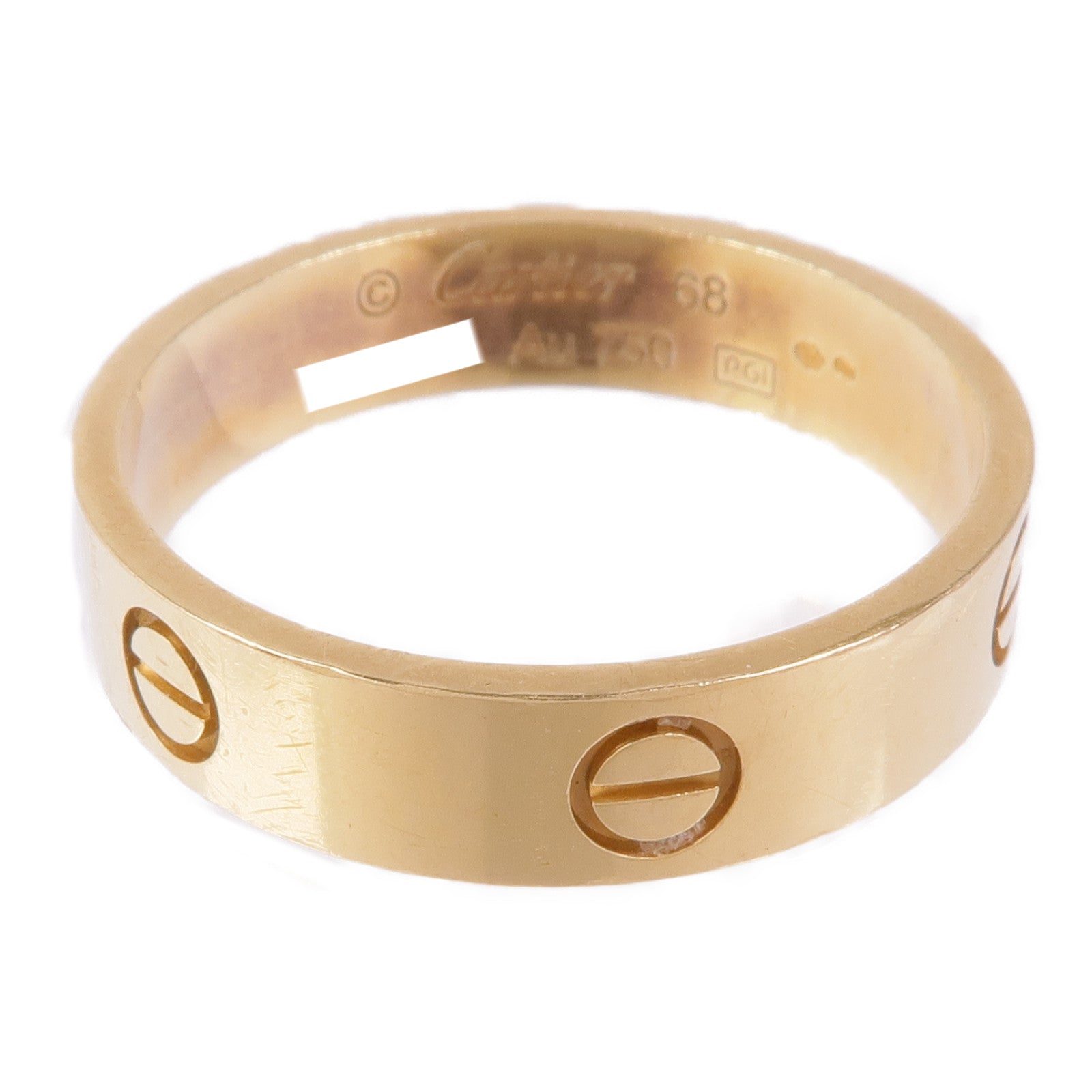CARTIER 18K黃金Love Ring戒指Cartier#68/US#12