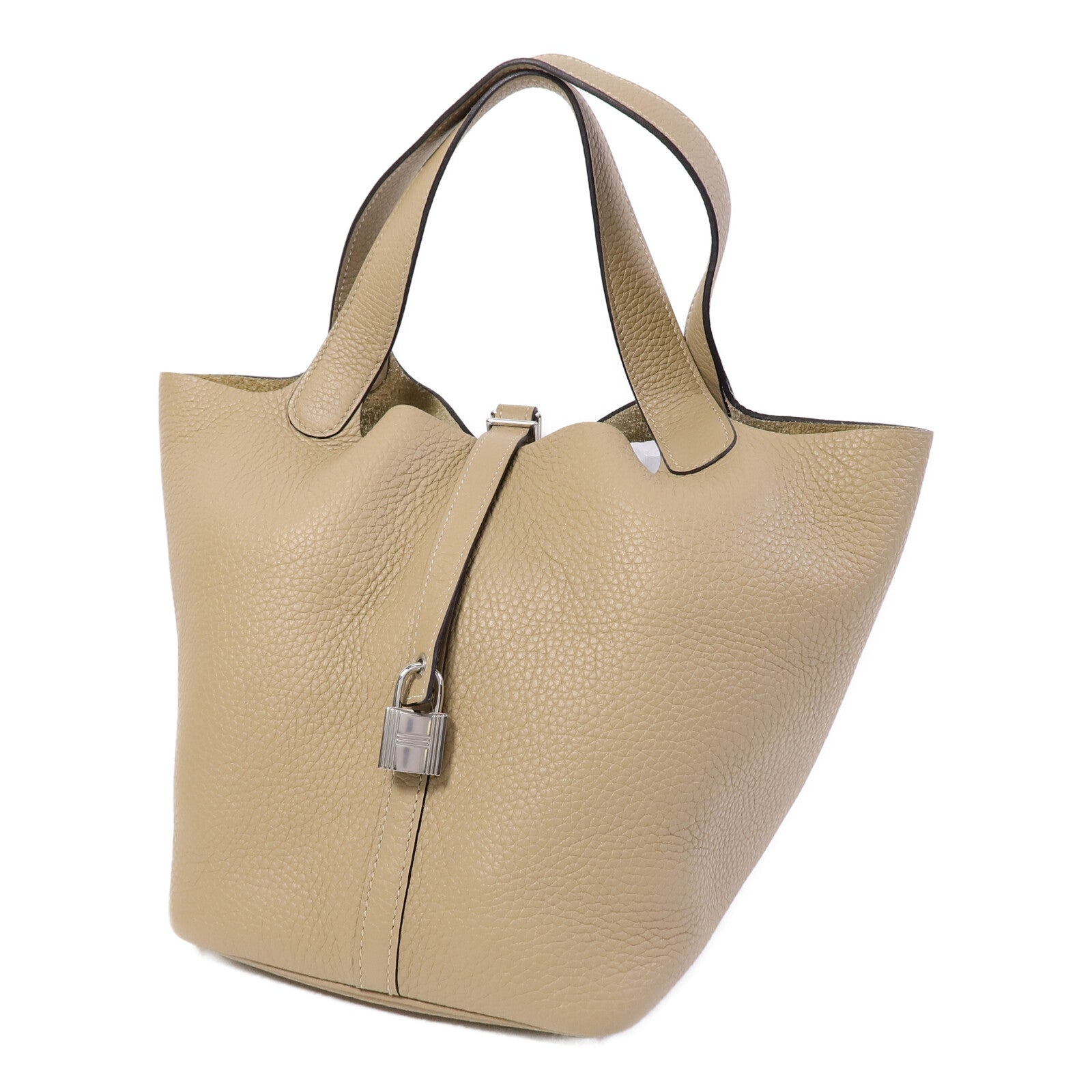 HERMES Clemence皮革Picotin MM扣手挽袋Trench