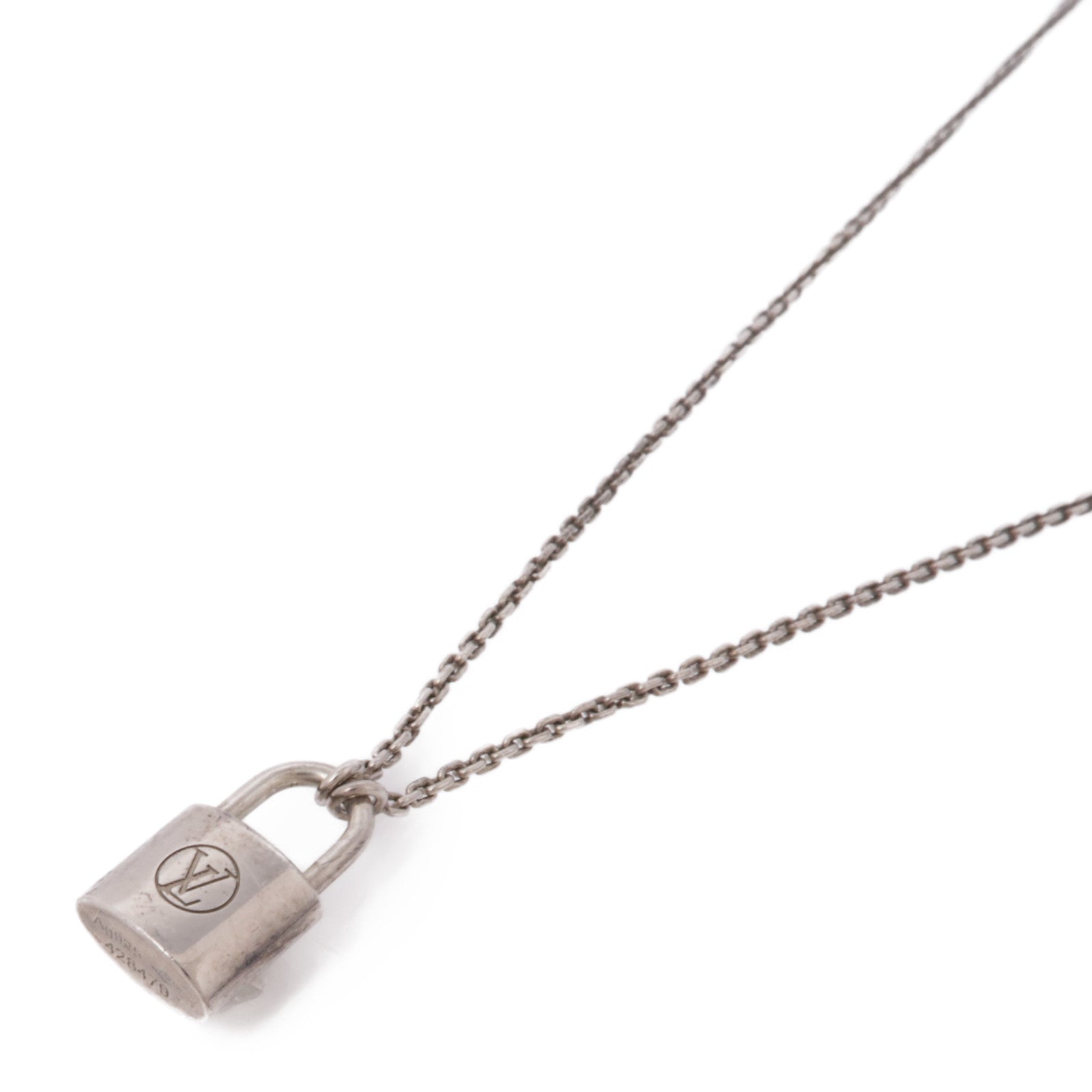 LOUIS VUITTON 925純銀Silver Lockit Pendant項鍊