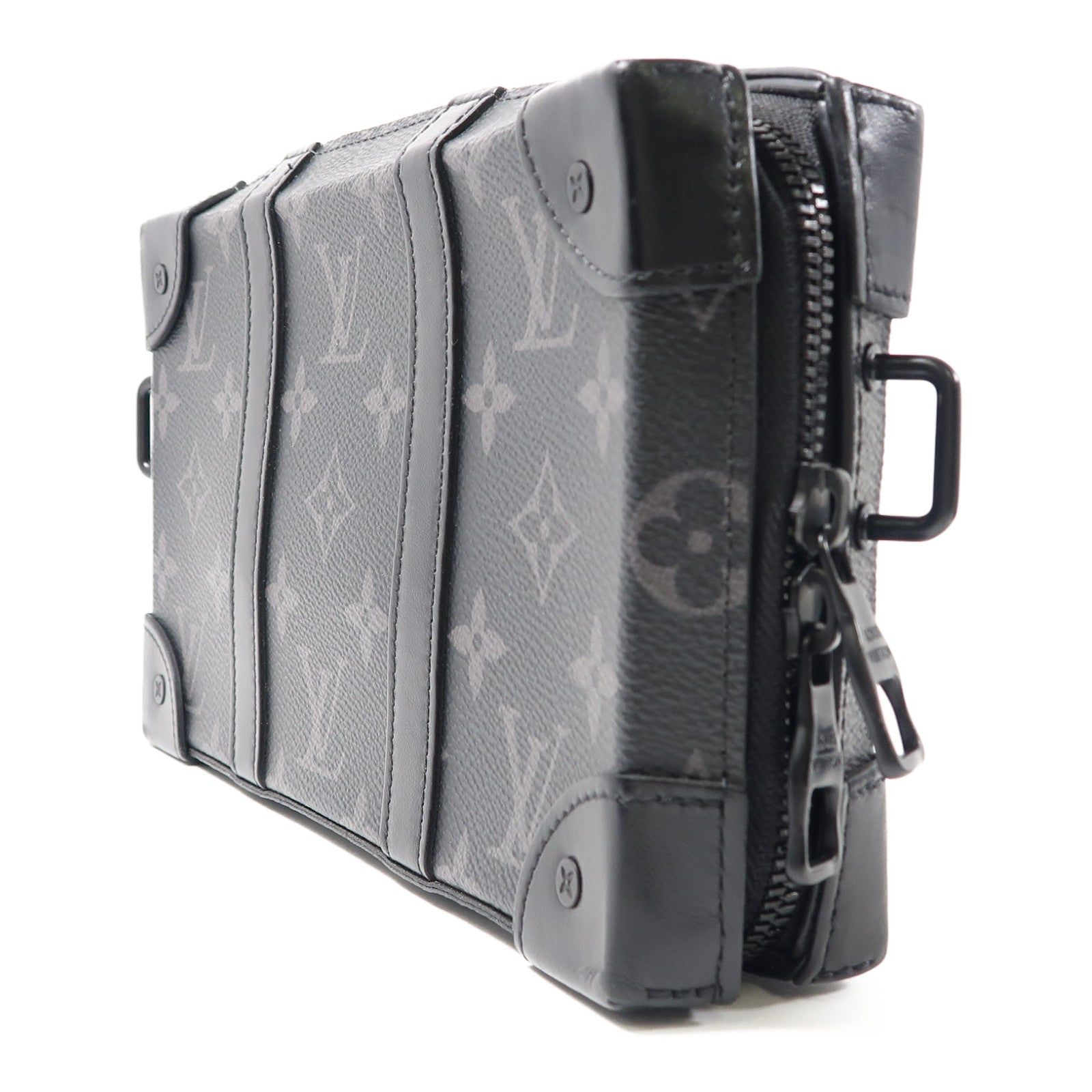 LOUIS VUITTON Monogram Eclipse Soft Trunk Wallet肩背袋黑色