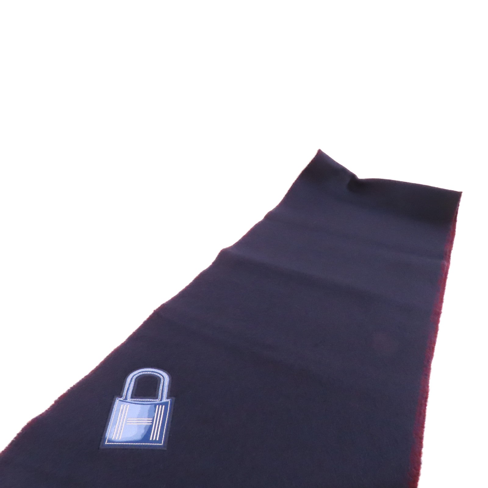 HERMES Cashmere Scarf圍巾深藍色/酒紅色