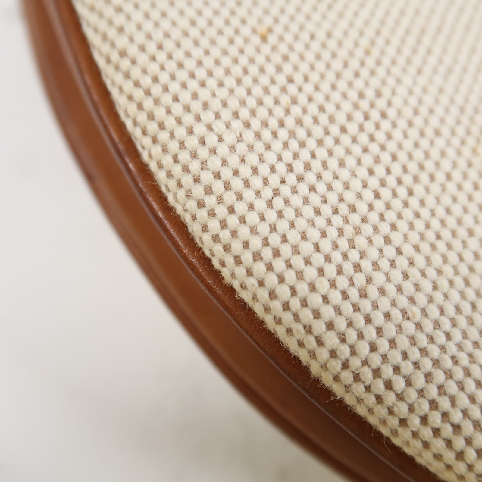 HERMES 【激減優惠】帆布/皮革Toile Natural Barenia Gao金扣肩背袋米色/啡色