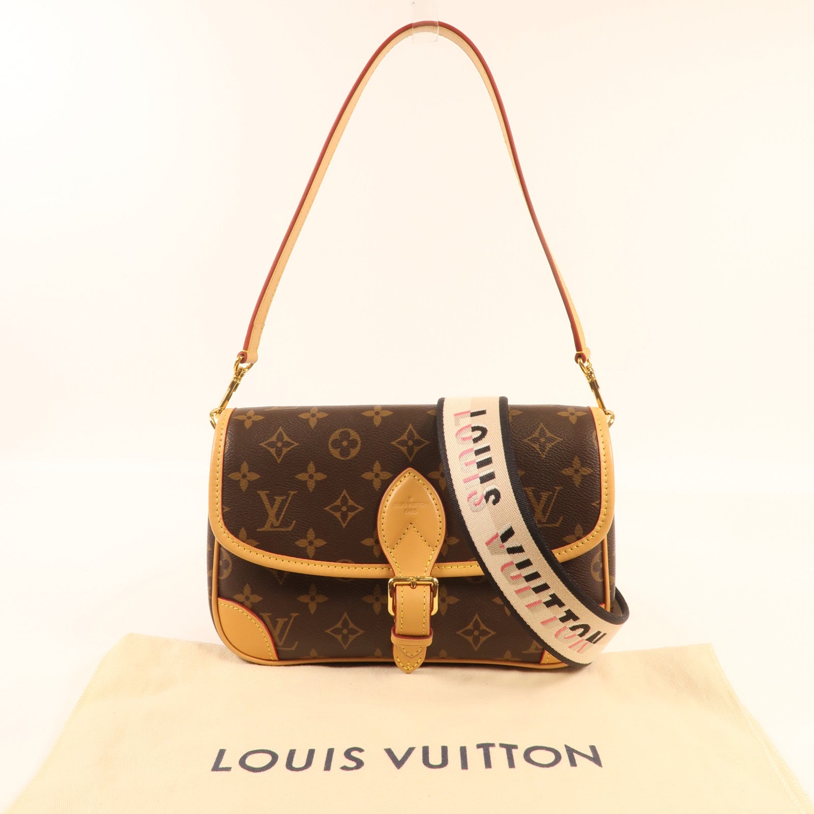 LOUIS VUITTON Monogram Diane金扣手挽肩背兩用袋