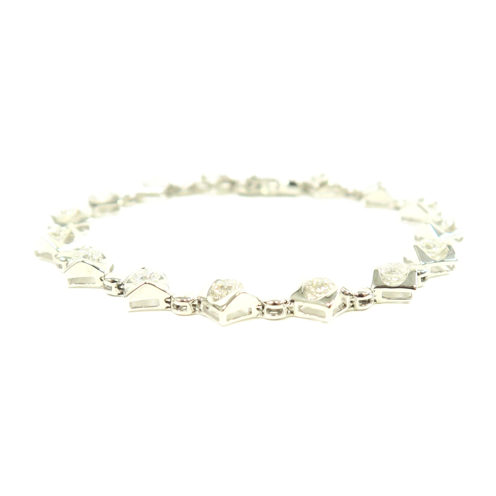 JEWELRY **【激減優惠】18K白金Bracelet2.74ct鑽石手鏈銀色