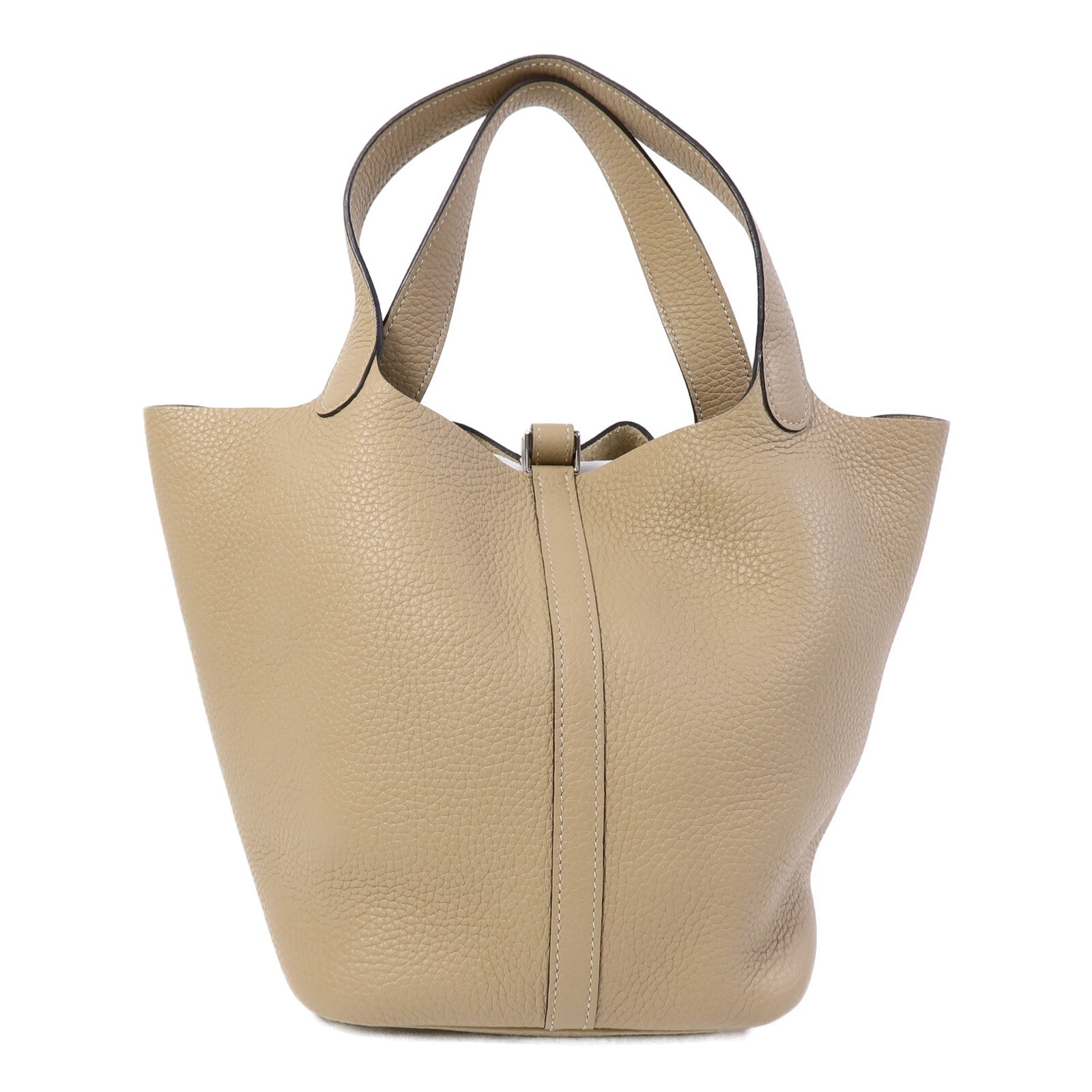 HERMES Clemence皮革Picotin MM扣手挽袋Trench