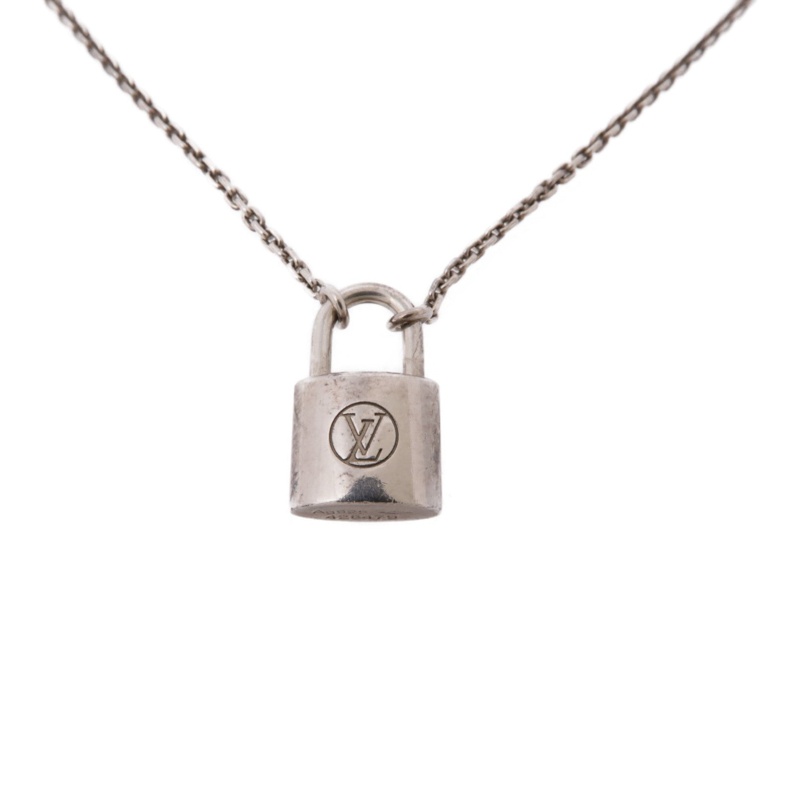 LOUIS VUITTON 925純銀Silver Lockit Pendant項鍊