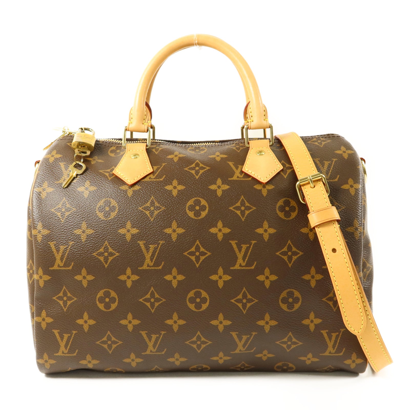 LOUIS VUITTON Monogram Speedy Bandouliere 30金扣手挽肩背兩用袋