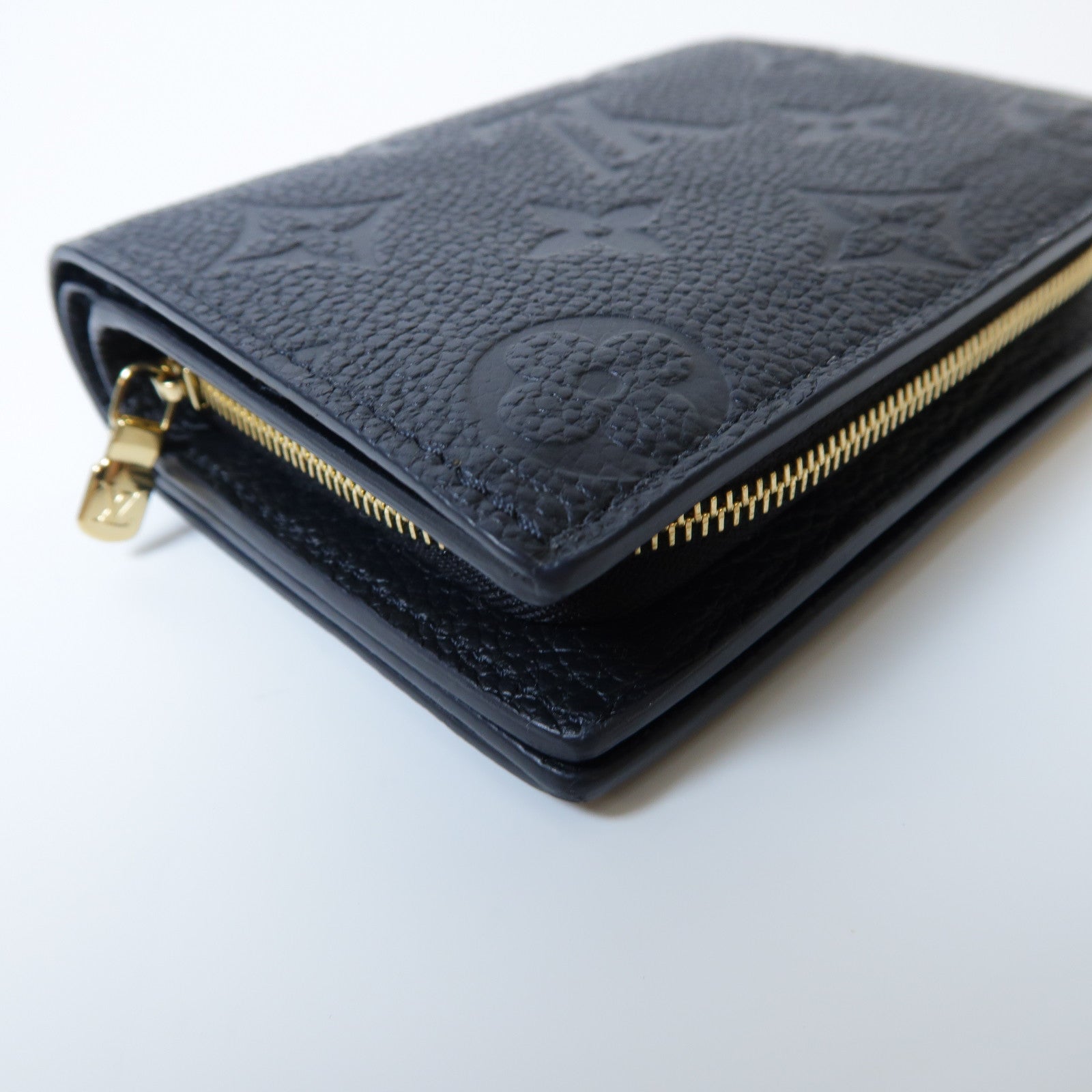 LOUIS VUITTON Monogram Empreinte Cléa Wallet金扣錢包黑色