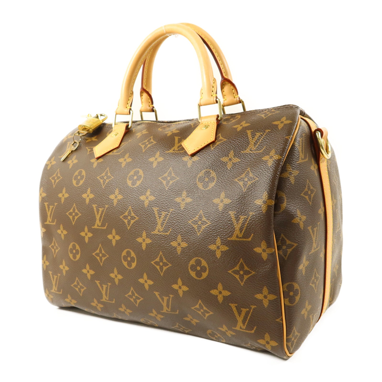 LOUIS VUITTON Monogram Speedy Bandouliere 30金扣手挽肩背兩用袋