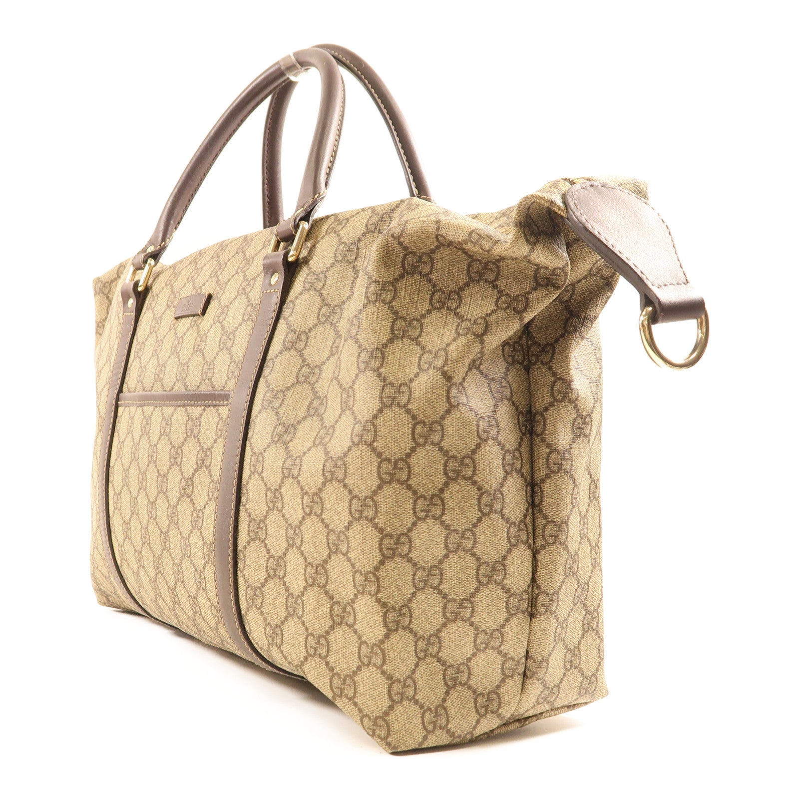 GUCCI 塗層帆布Tote Bag金扣手挽肩背兩用袋