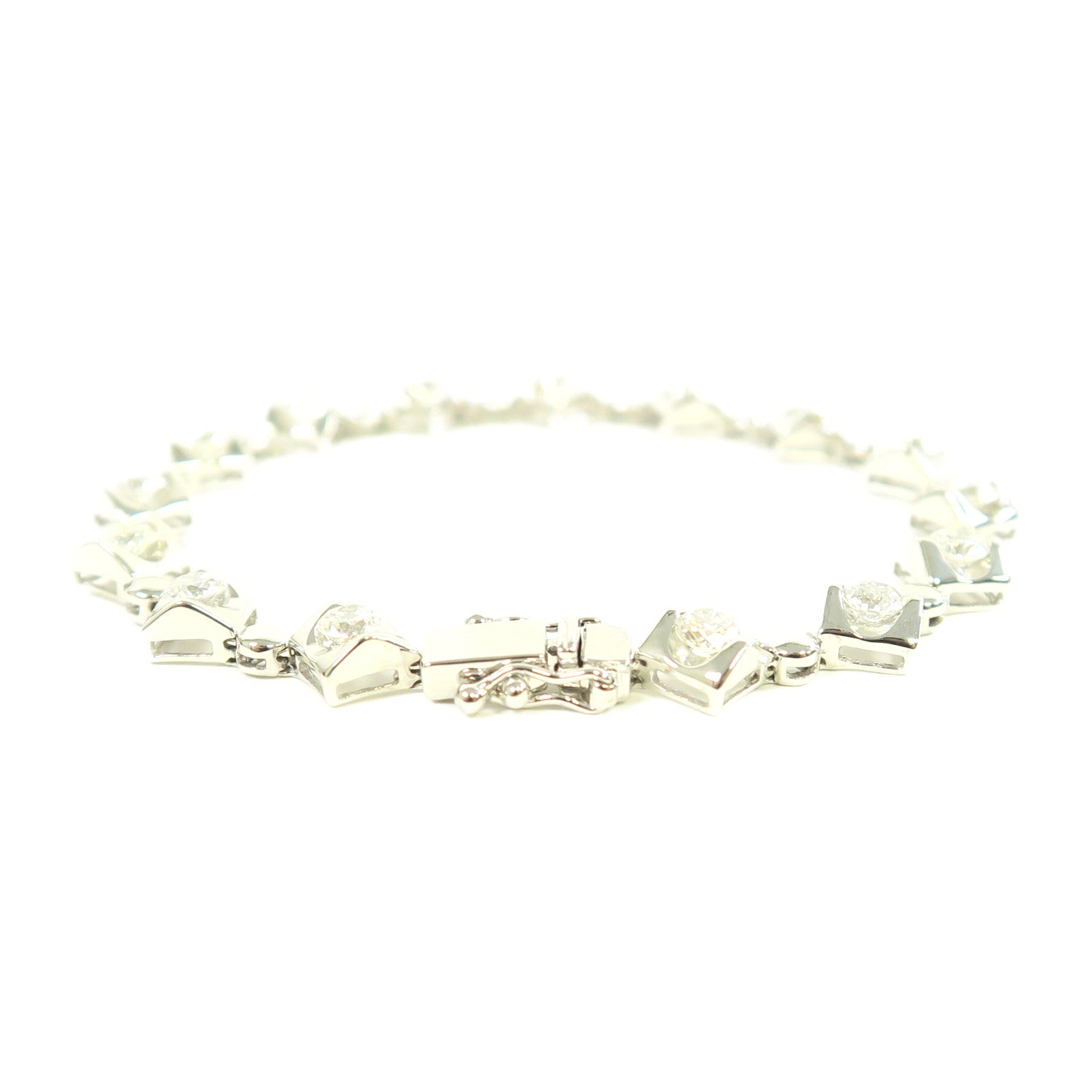 JEWELRY **【激減優惠】18K白金Bracelet2.74ct鑽石手鏈銀色