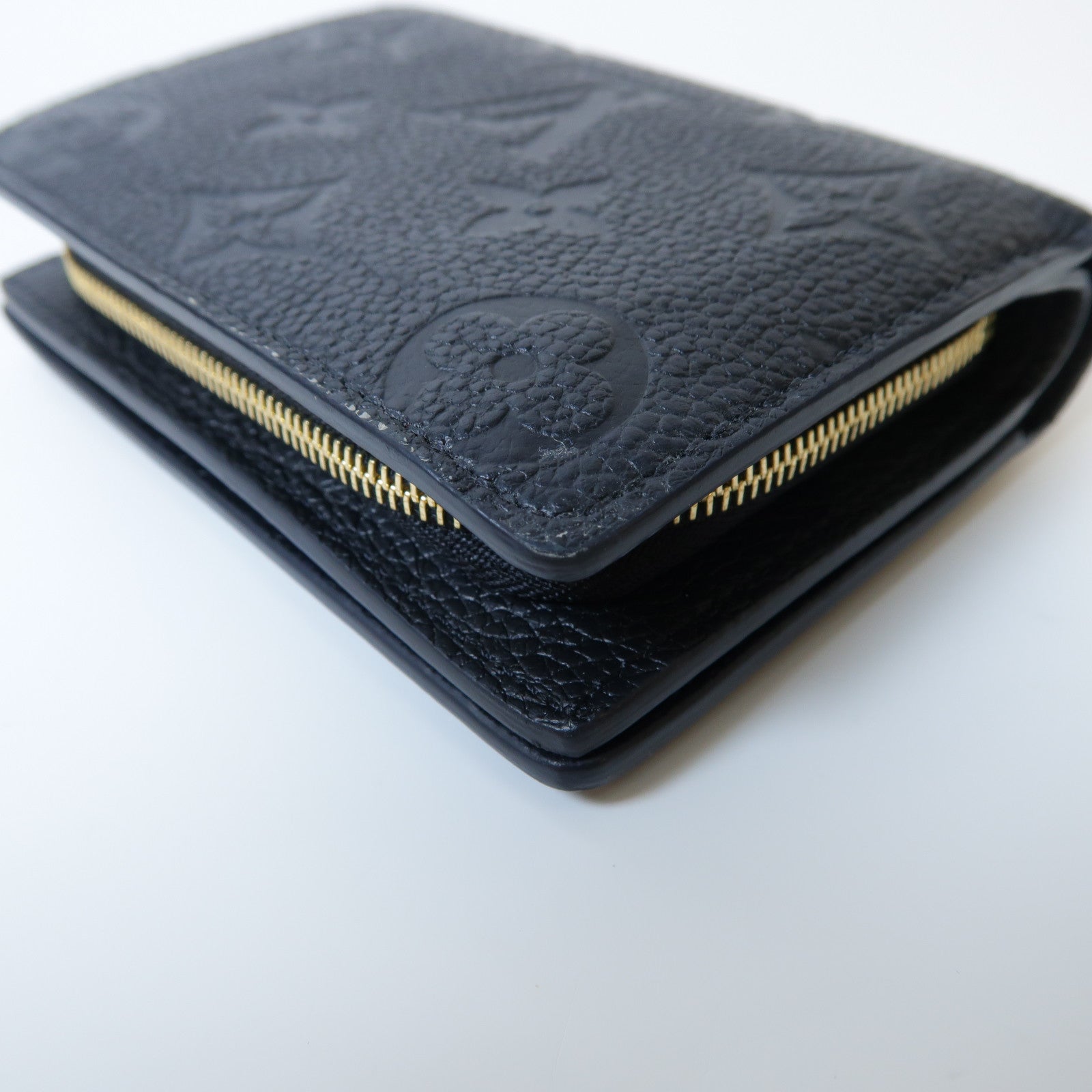 LOUIS VUITTON Monogram Empreinte Cléa Wallet金扣錢包黑色