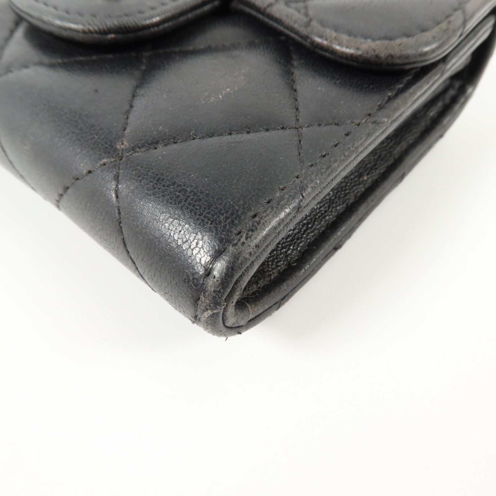 CHANEL 羊皮皮革Card Case銀扣卡片套