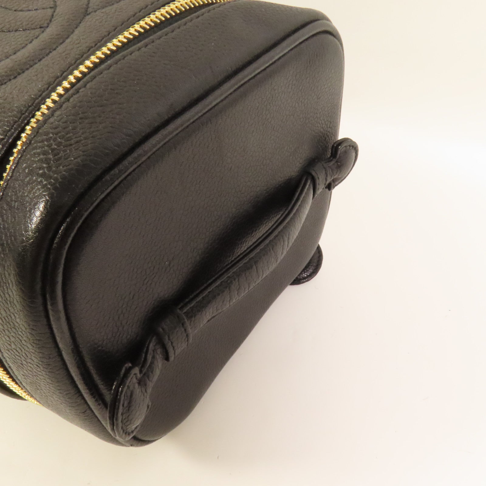 CHANEL 牛皮皮革Vintage Vanity Case金扣手挽袋