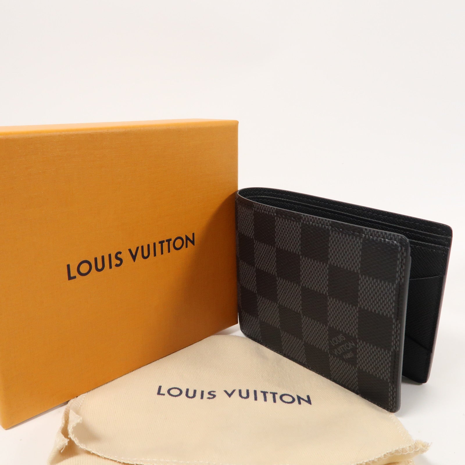 LOUIS VUITTON Damier Graphite Multiple Wallet折疊錢包黑色