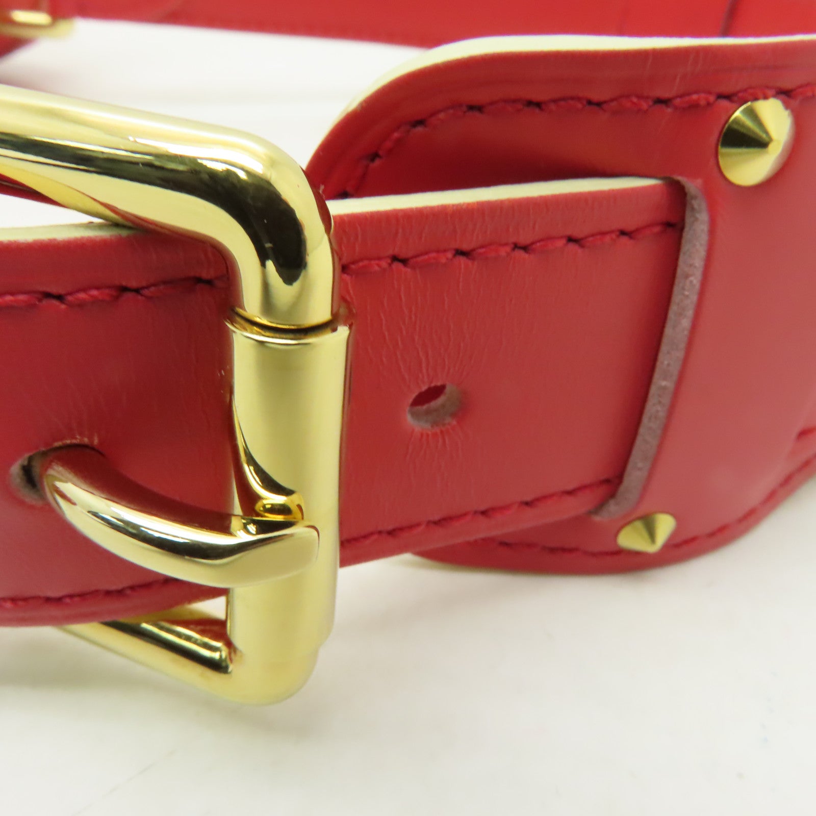LOUIS VUITTON 牛皮皮革L'Aimable金扣肩背袋紅色