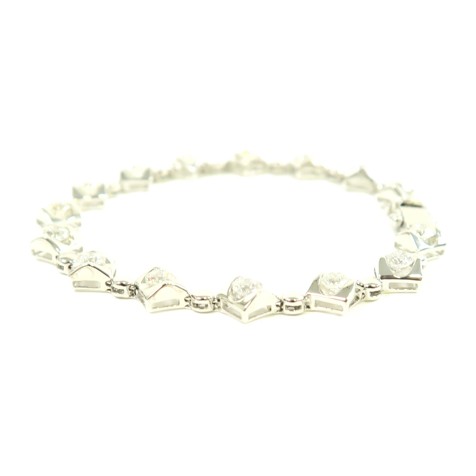 JEWELRY **【激減優惠】18K白金Bracelet2.74ct鑽石手鏈銀色