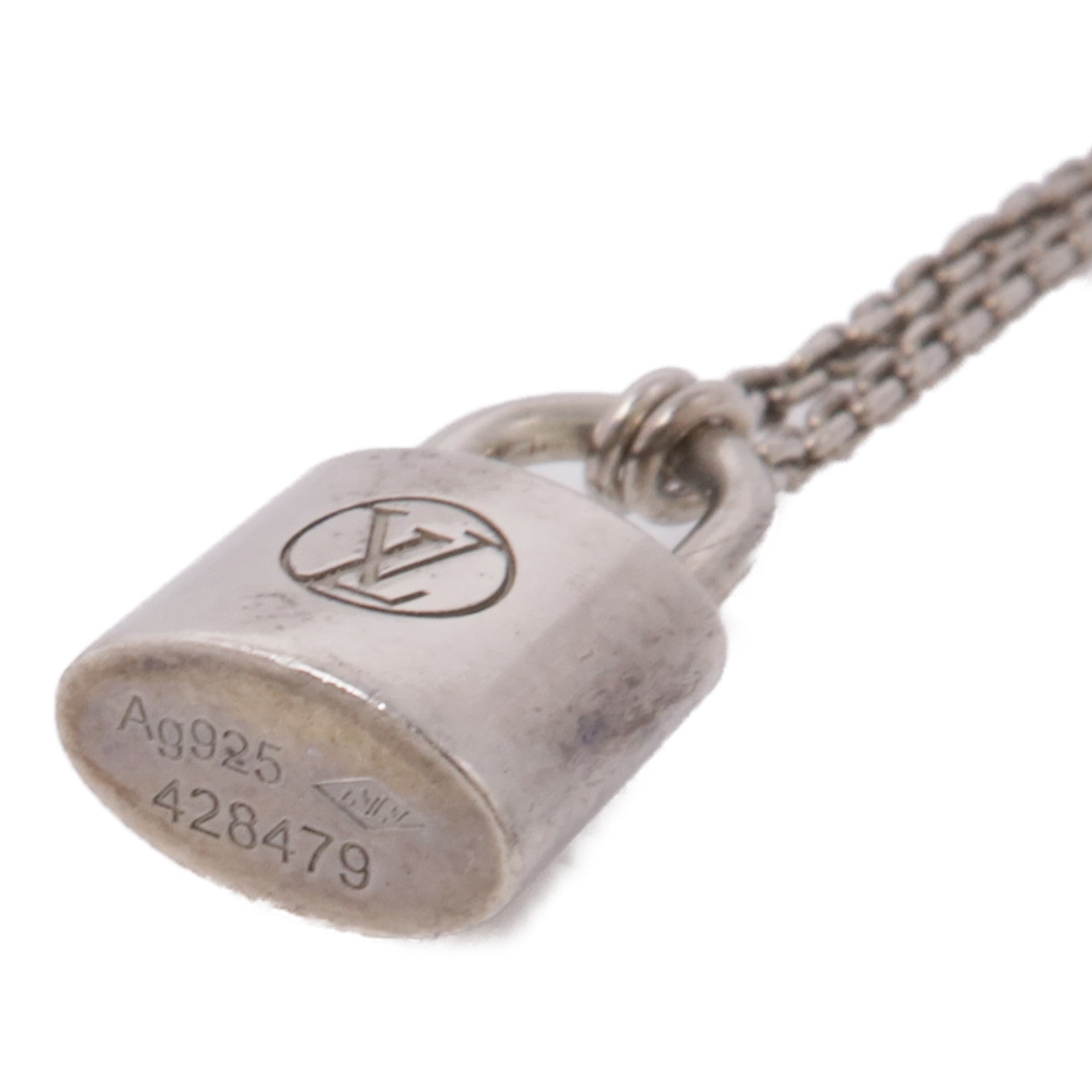 LOUIS VUITTON 925純銀Silver Lockit Pendant項鍊