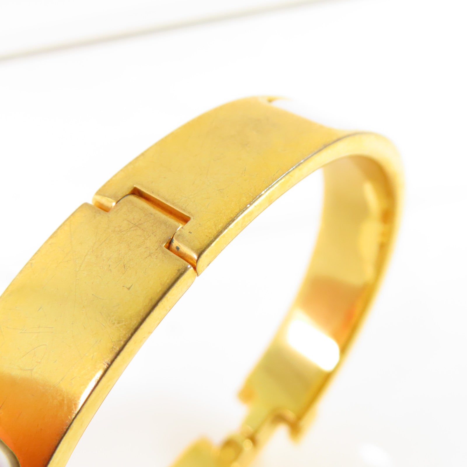 HERMES 金屬/琺瑯Clic-H Bracelet金扣手鏈