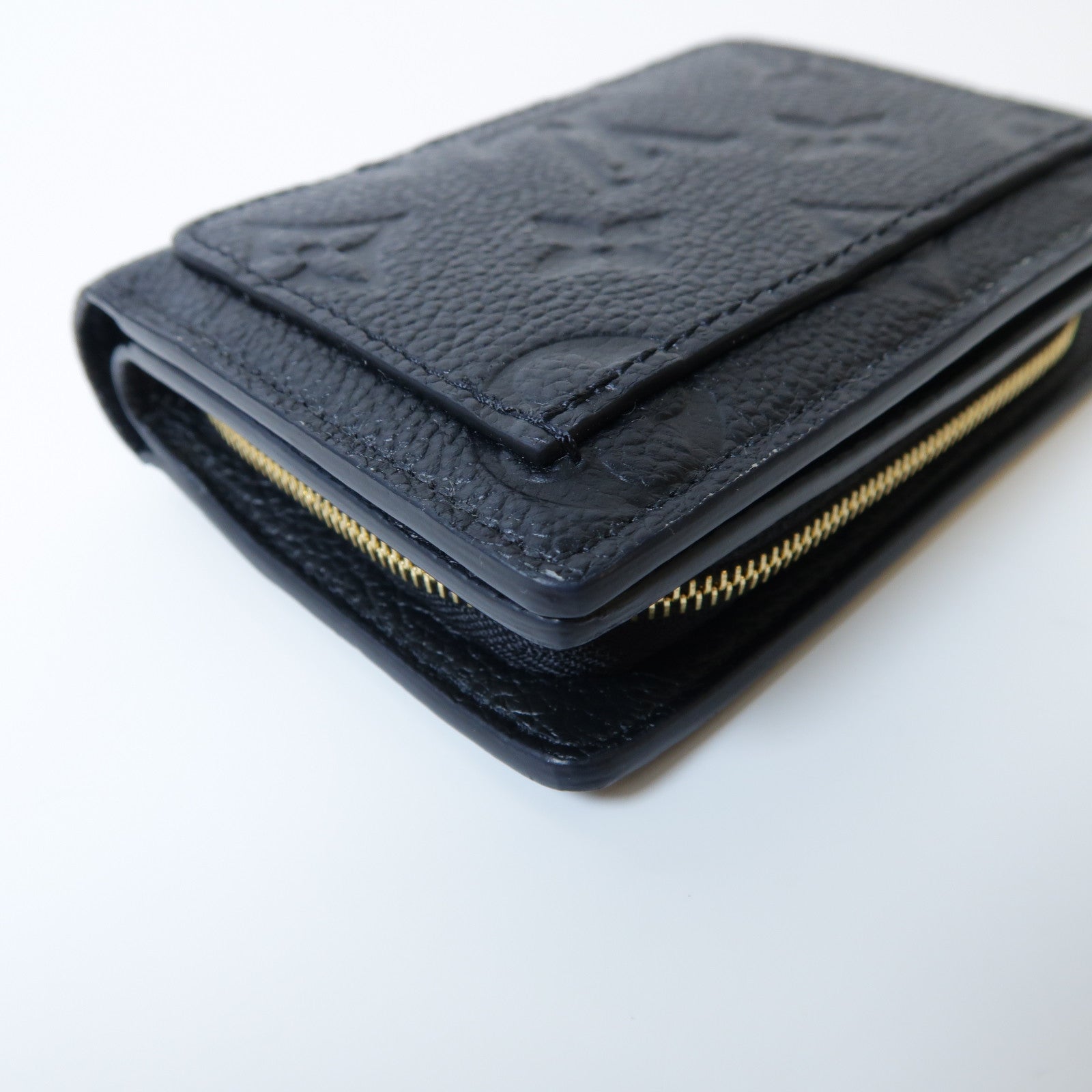 LOUIS VUITTON Monogram Empreinte Cléa Wallet金扣錢包黑色