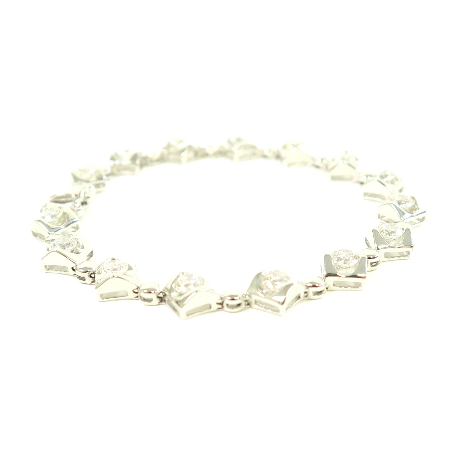 JEWELRY **【激減優惠】18K白金Bracelet2.74ct鑽石手鏈銀色