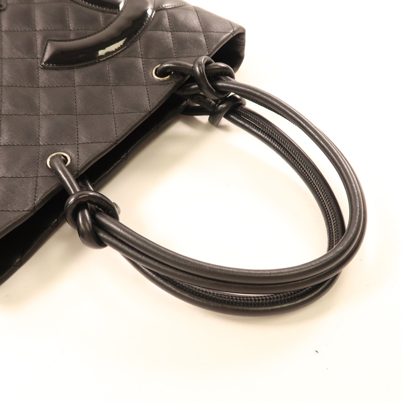 CHANEL 牛皮皮革Cambon Line Tote Bag銀扣手挽袋