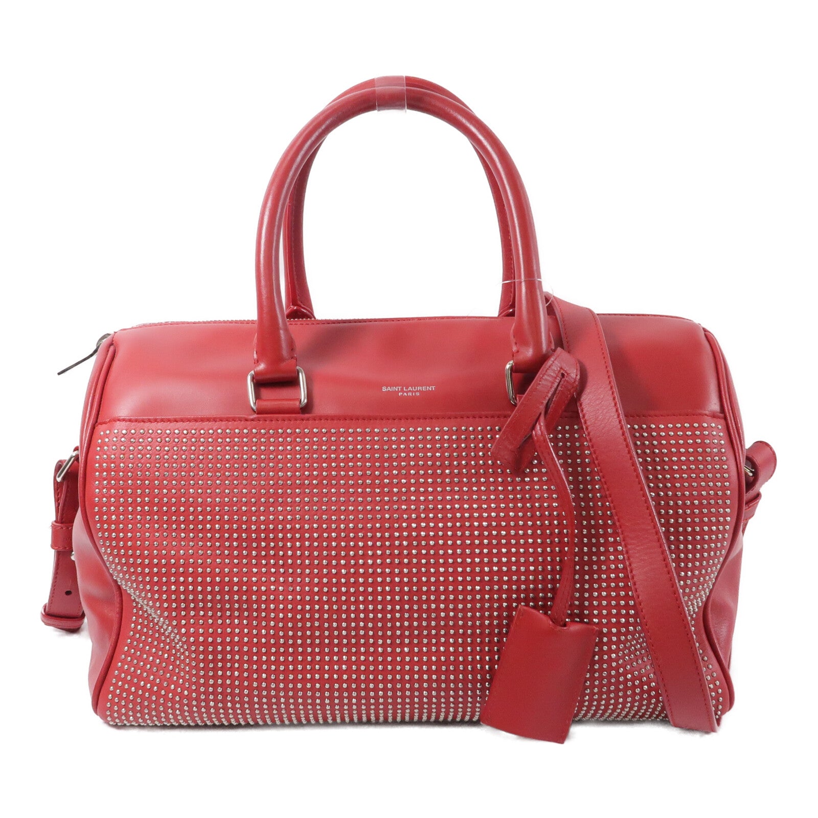 SAINT LAURENT 牛皮皮革Studded Classic Duffle Bag手挽肩背兩用袋