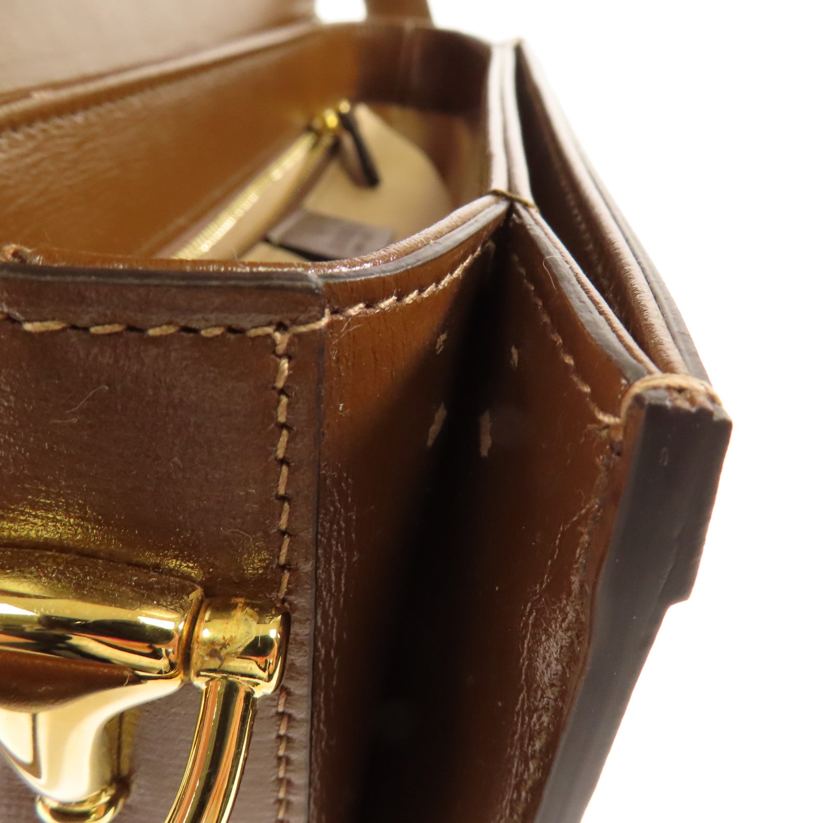 GUCCI 【激減優惠】塗層帆布/牛皮皮革Shoulder Bag金扣肩背袋