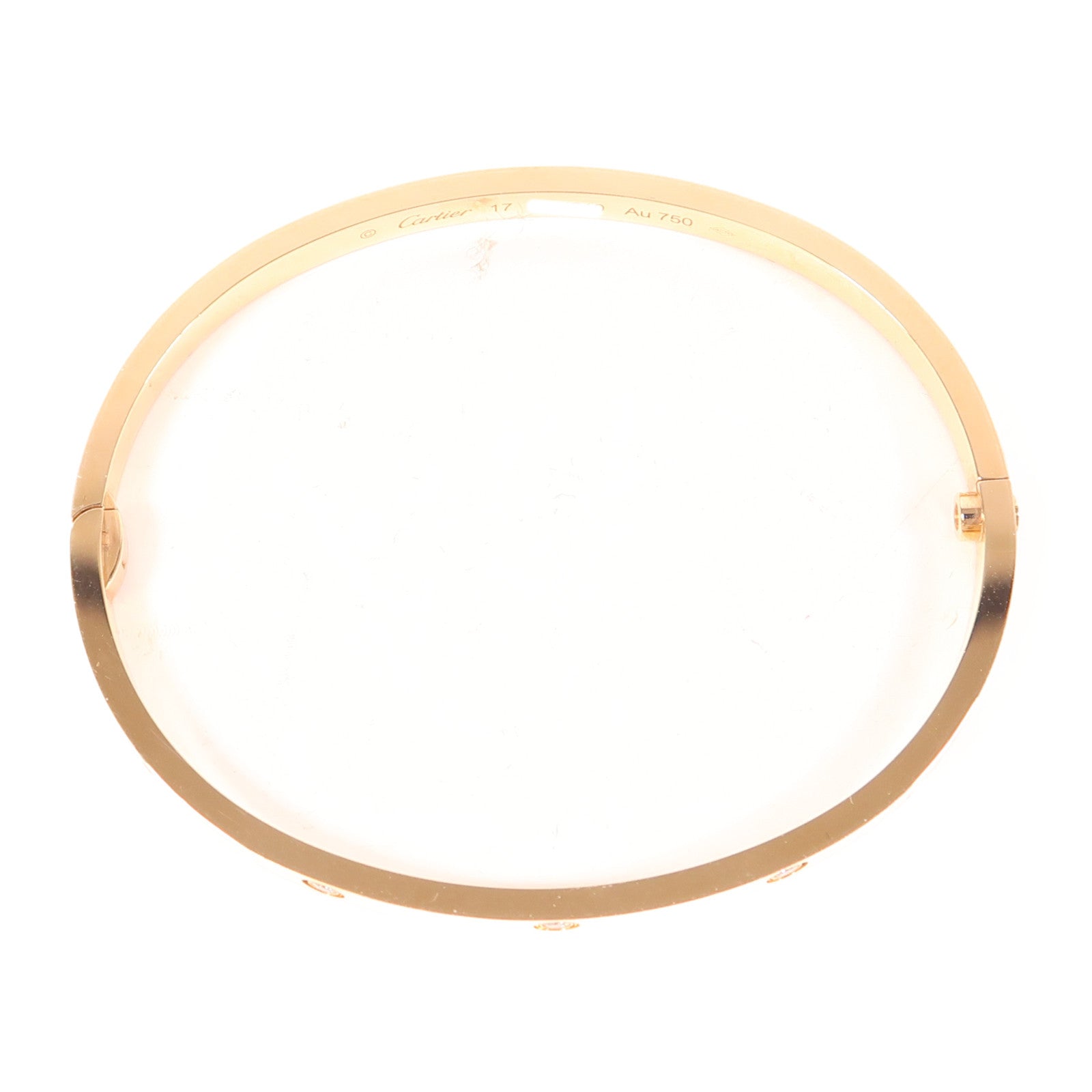 CARTIER 18K玫瑰金Love Bracelet鑽石手鐲Cartier#17