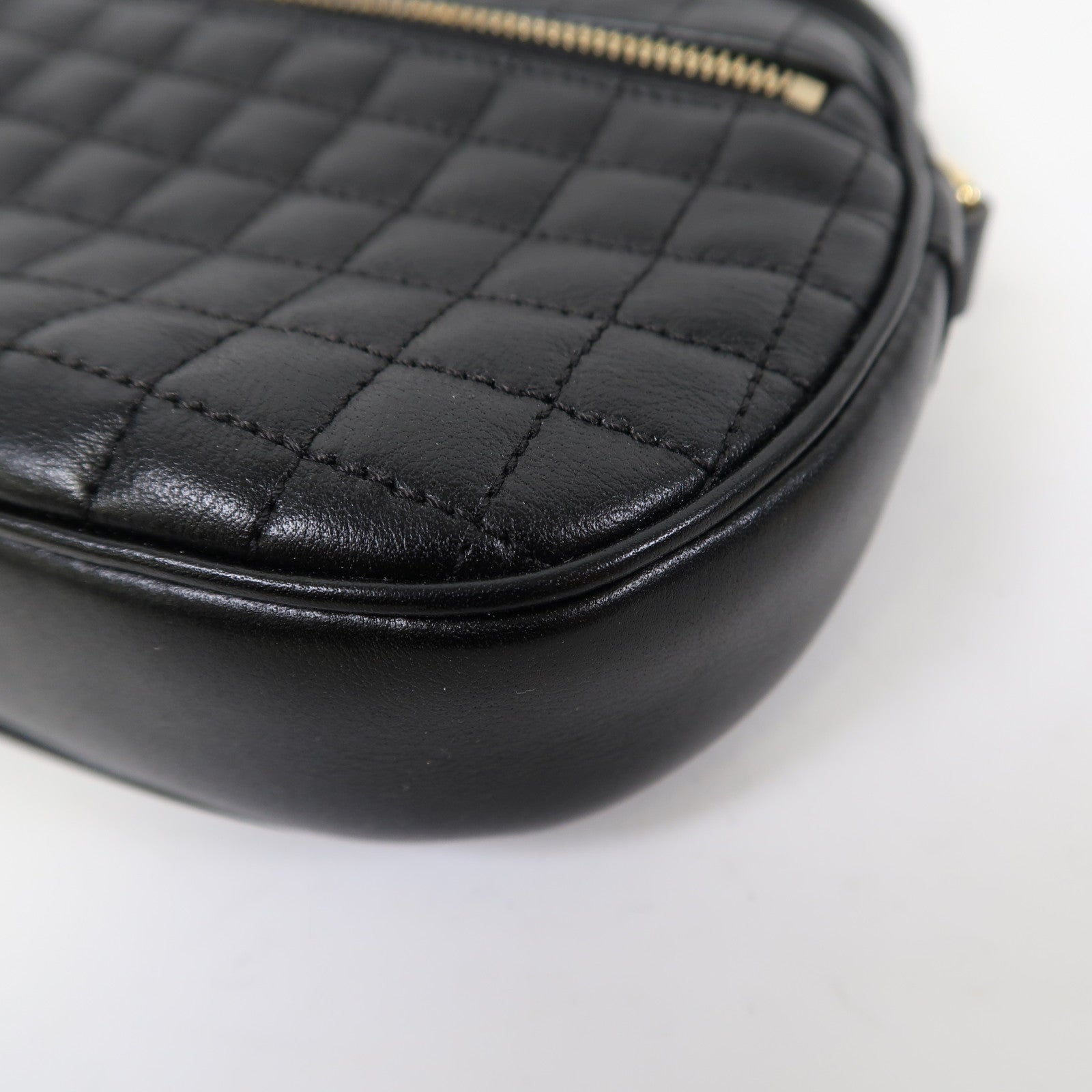 CELINE 【激減優惠】牛皮皮革C Charm金扣肩背袋黑色