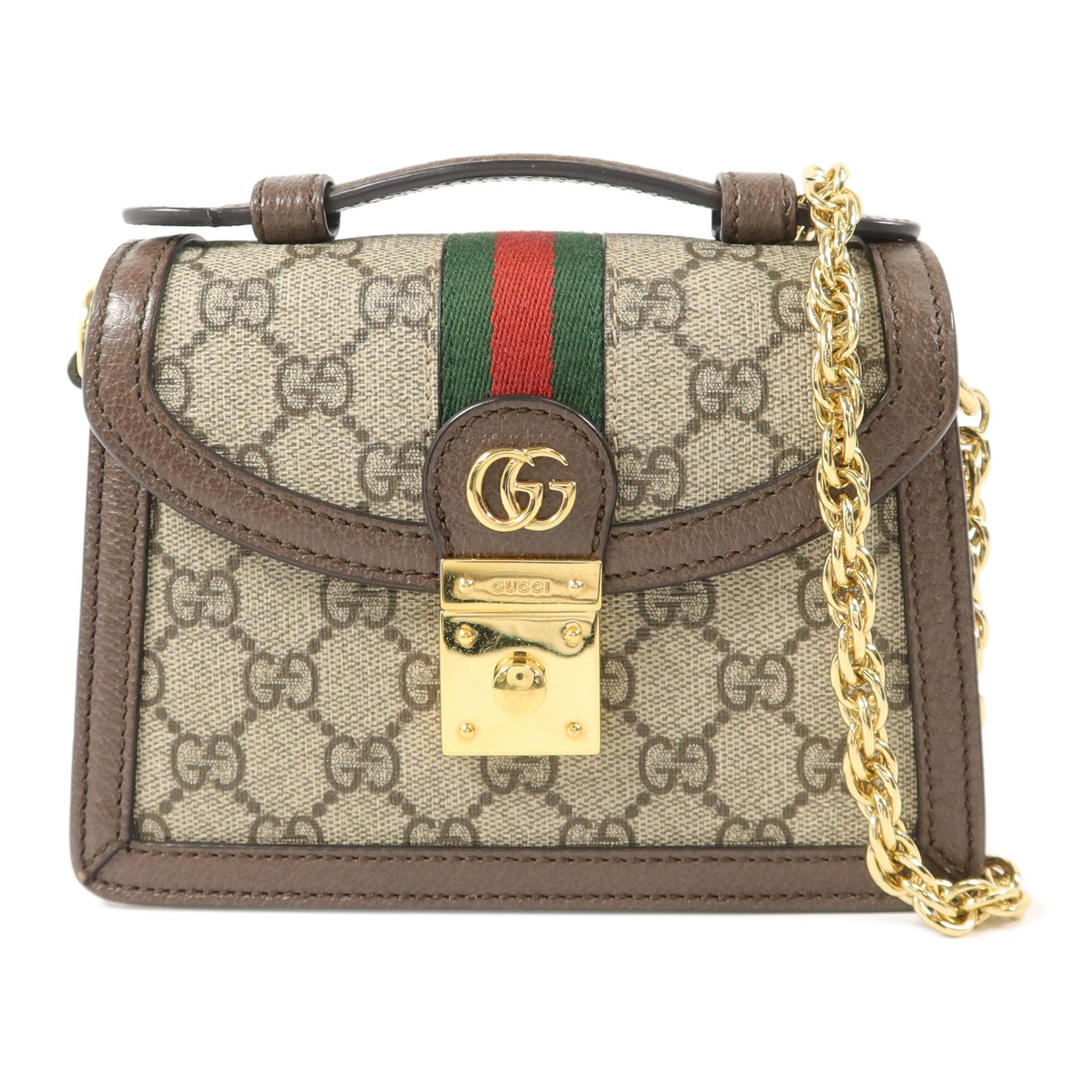 GUCCI 塗層帆布Ophidia Mini手挽肩背兩用袋
