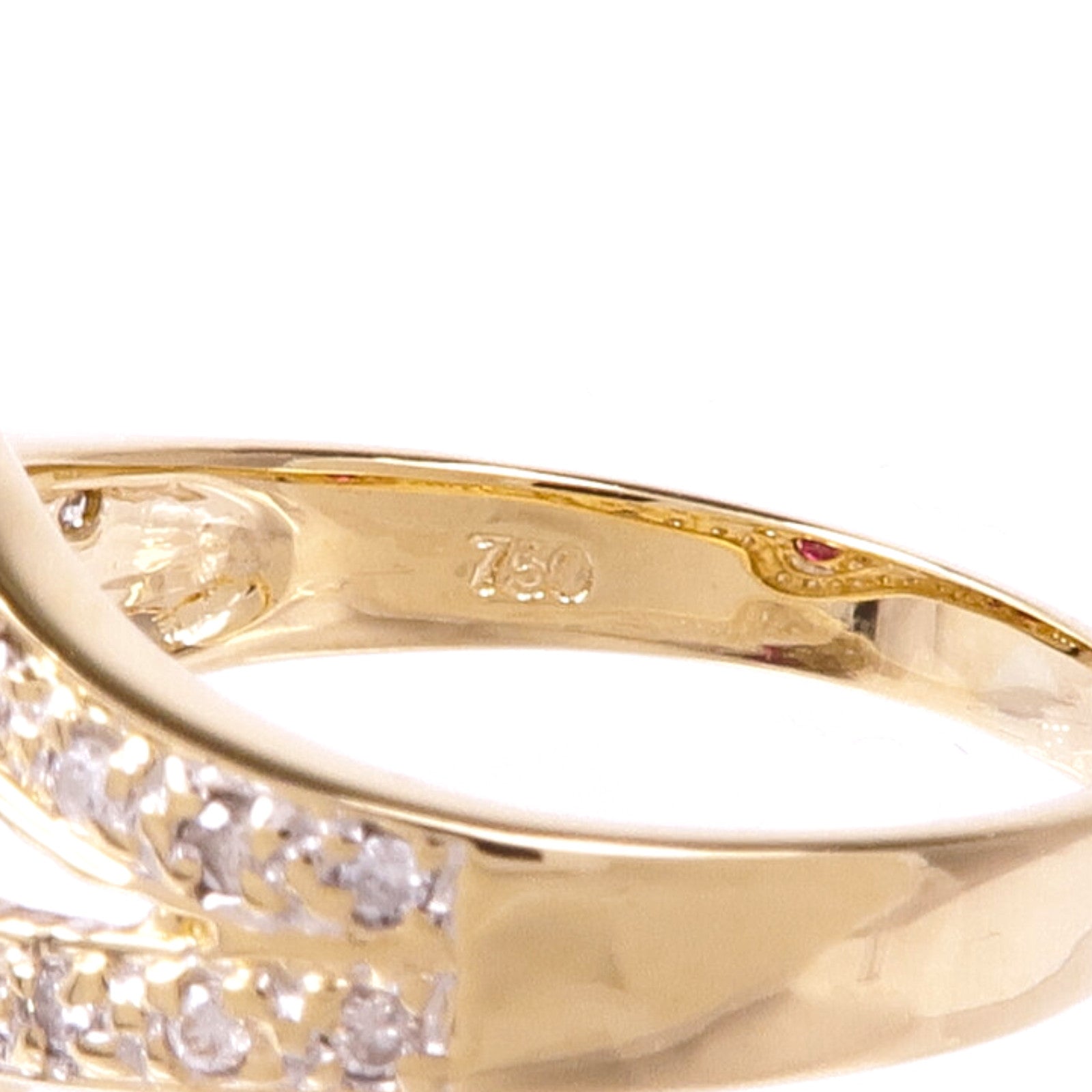 JEWELRY 18K黃金Ruby Diamond Ring紅寶石/鑽石戒指US#6