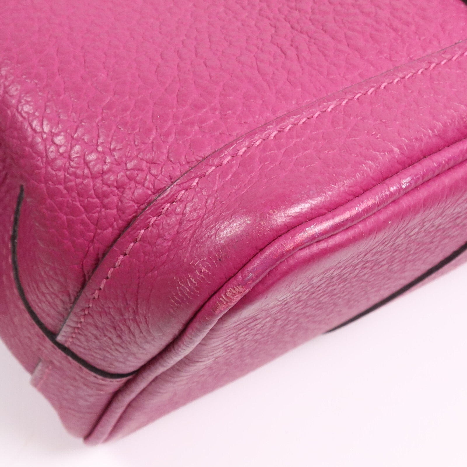 HERMES Negonda皮革Garden Party TPM銀扣手挽袋Magnolia