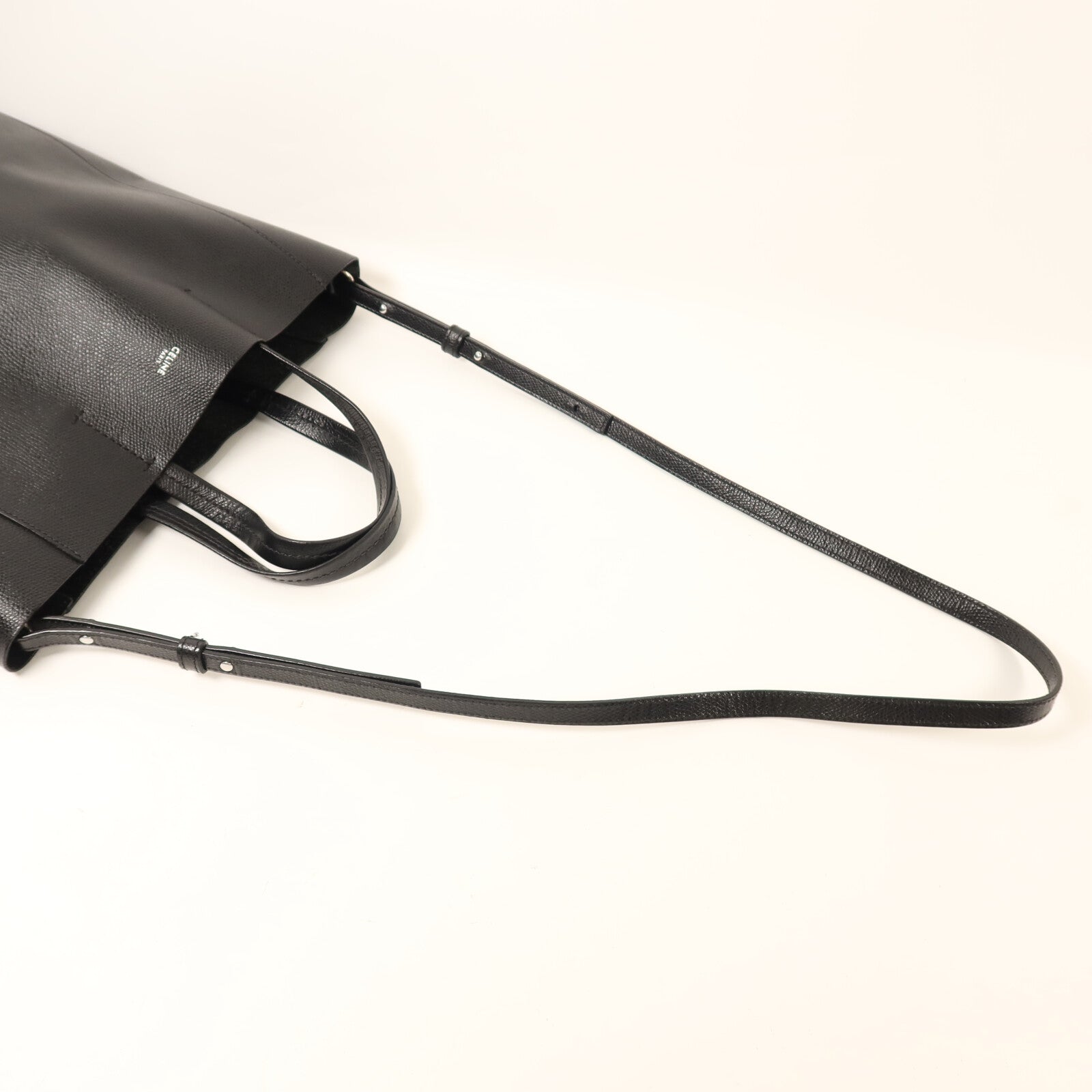 CELINE 牛皮皮革Vertical Cabas Small銀扣手挽肩背兩用袋