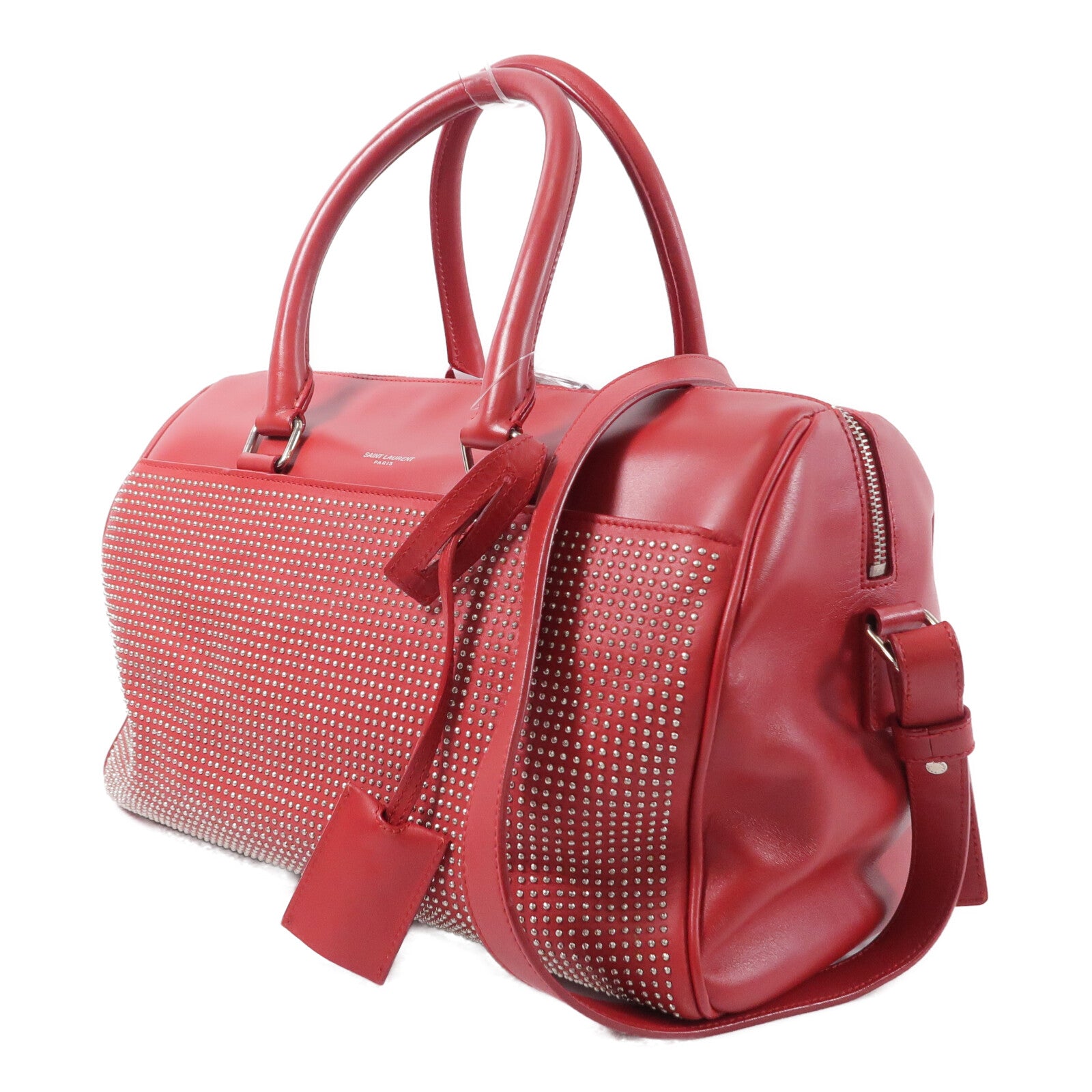 SAINT LAURENT 牛皮皮革Studded Classic Duffle Bag手挽肩背兩用袋