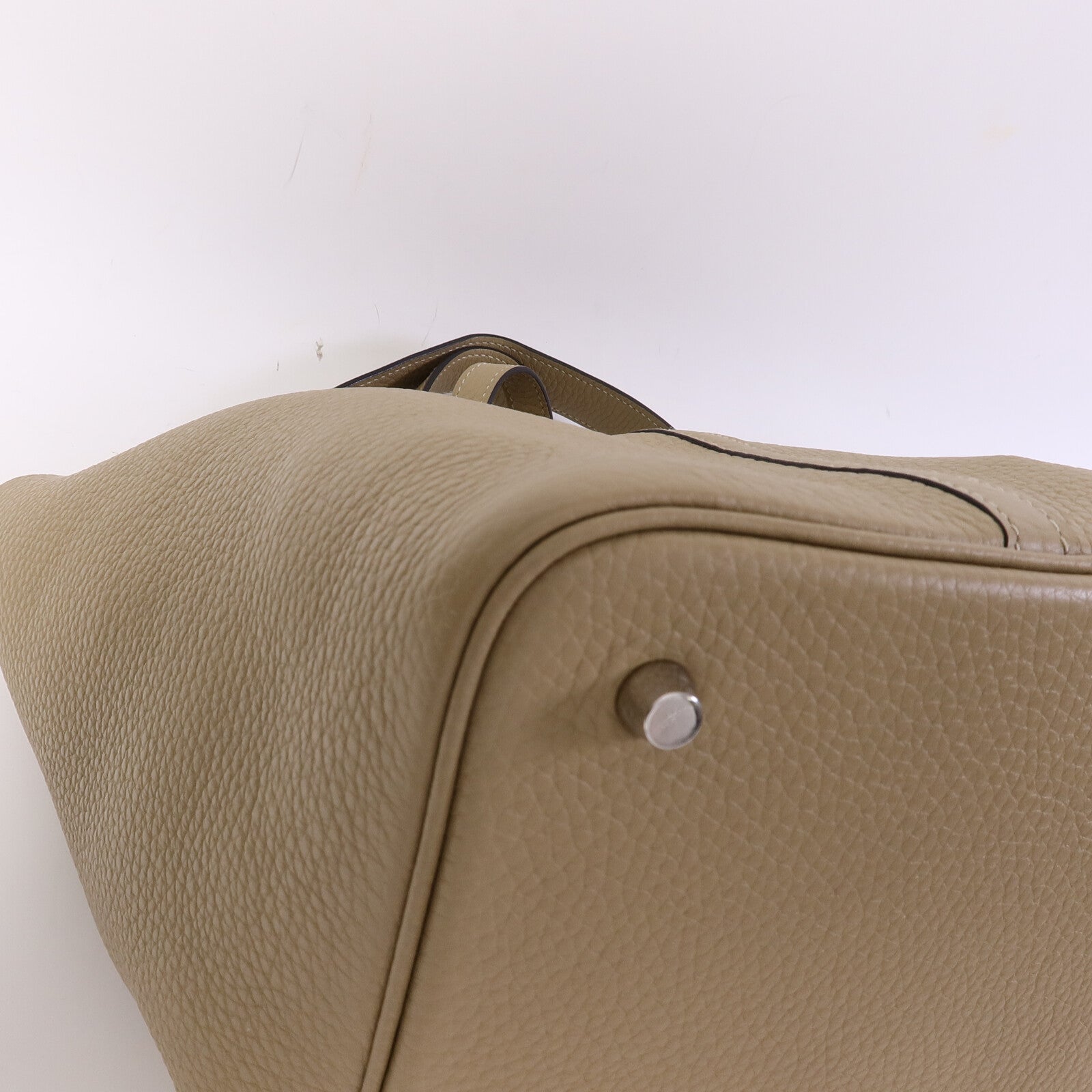 HERMES Clemence皮革Picotin MM扣手挽袋Trench