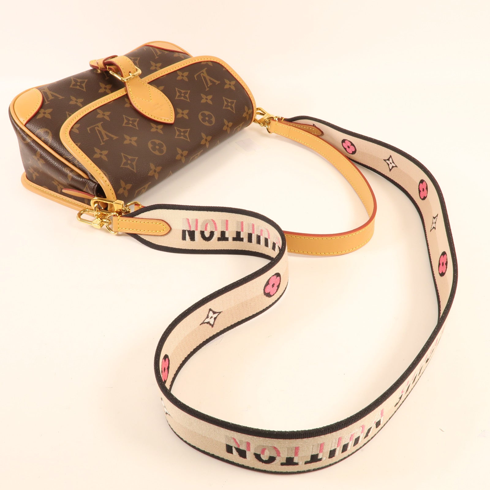 LOUIS VUITTON Monogram Diane金扣手挽肩背兩用袋