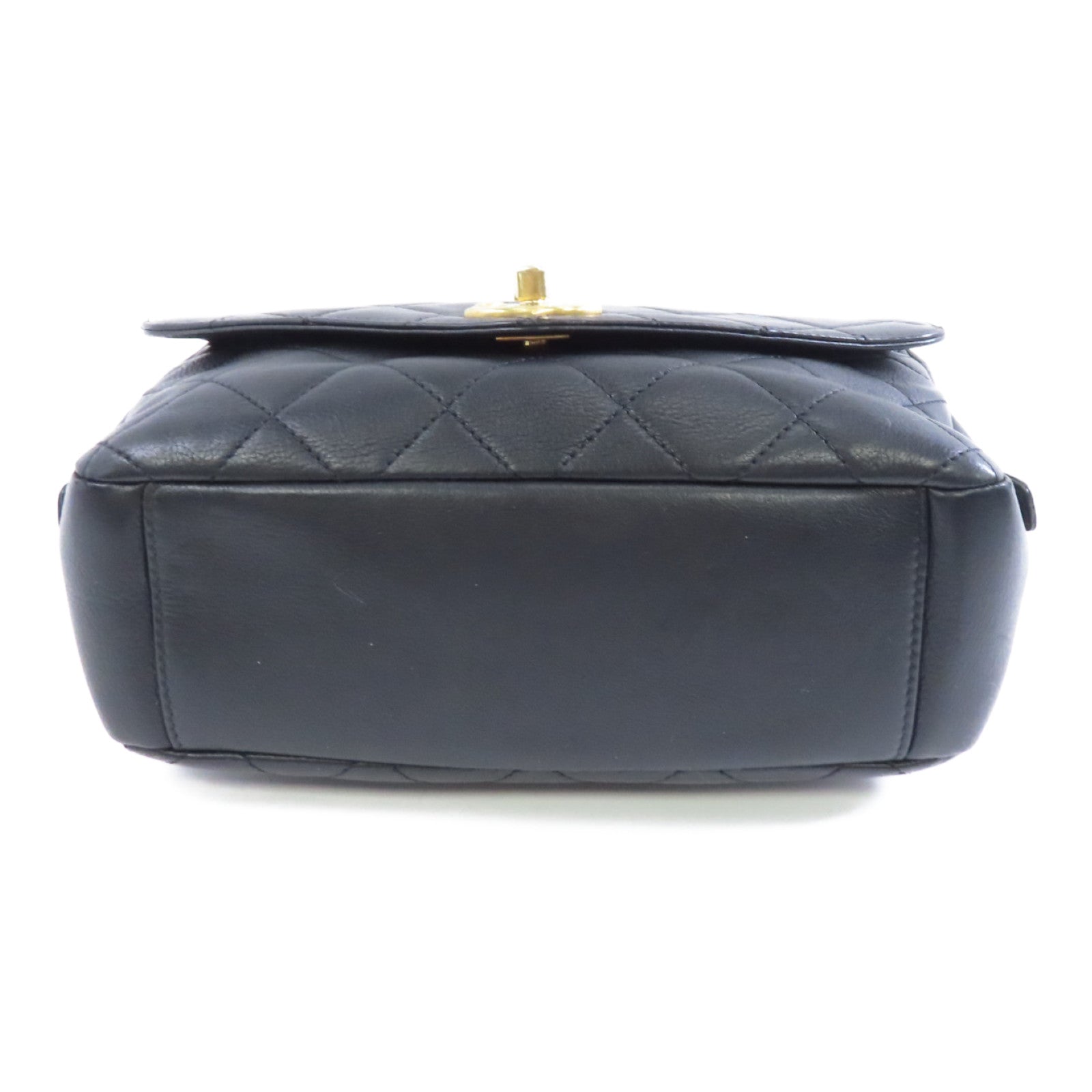 CHANEL 菱格羊皮皮革2way Shoulder Bag金扣手挽肩背兩用袋黑色